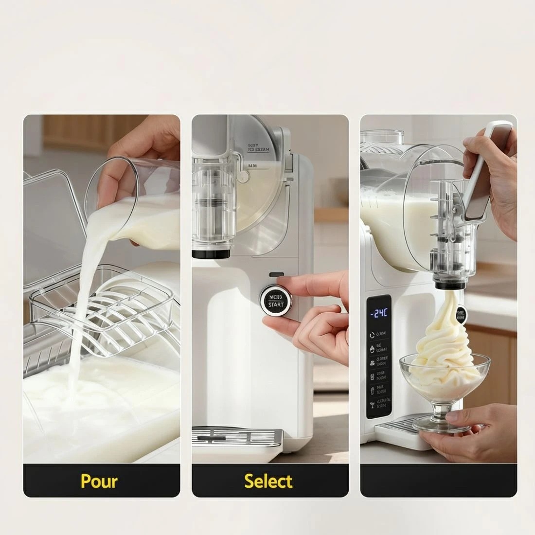 8 Devanti Slushie Machine Ice Cream Maker 2L - White, 8 of 8