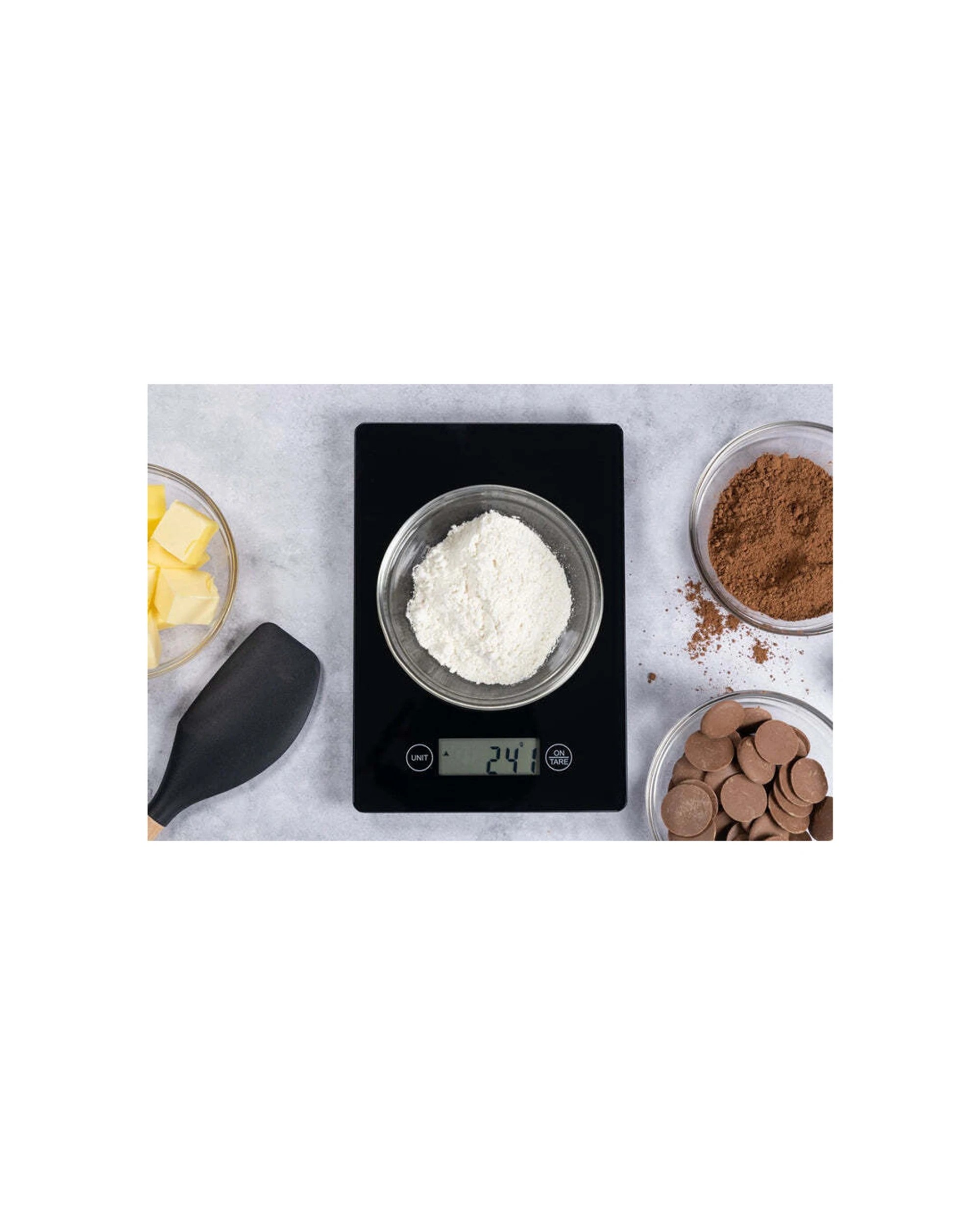 2 Cuisena Digital Kitchen Scale 5kg Tempered Glass Tare Function Multi Unit - Black, 2 of 3