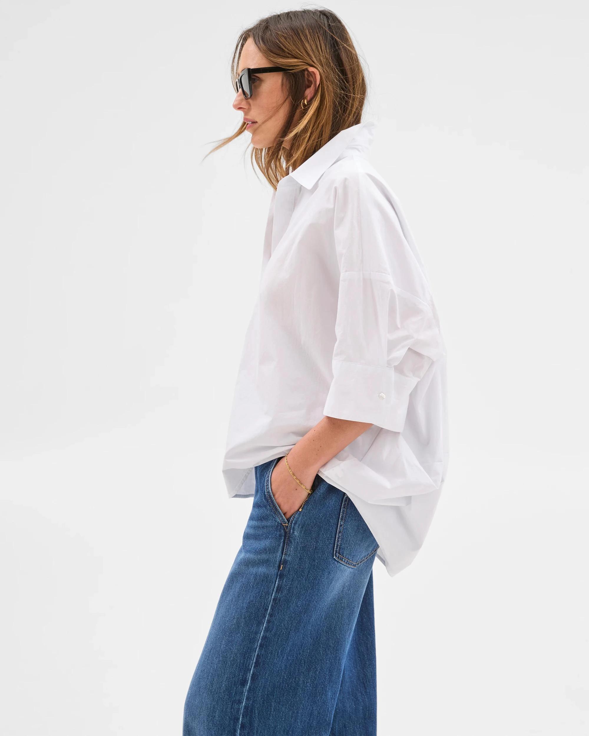 2 Target Australian Cotton Short Sleeve Popover Shirt WHITE, 2 of 6