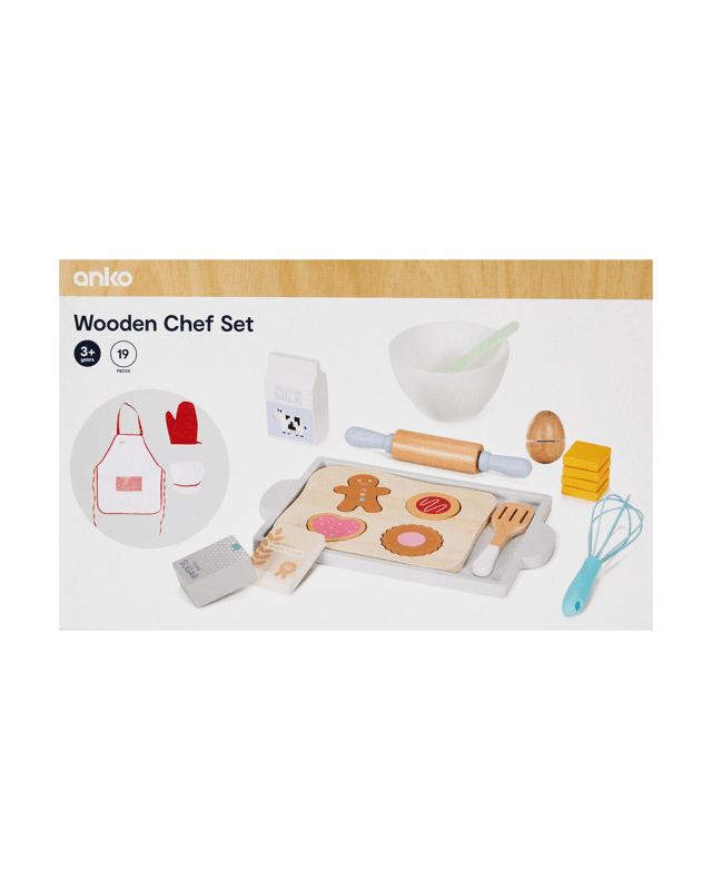 19 Piece Wooden Chef