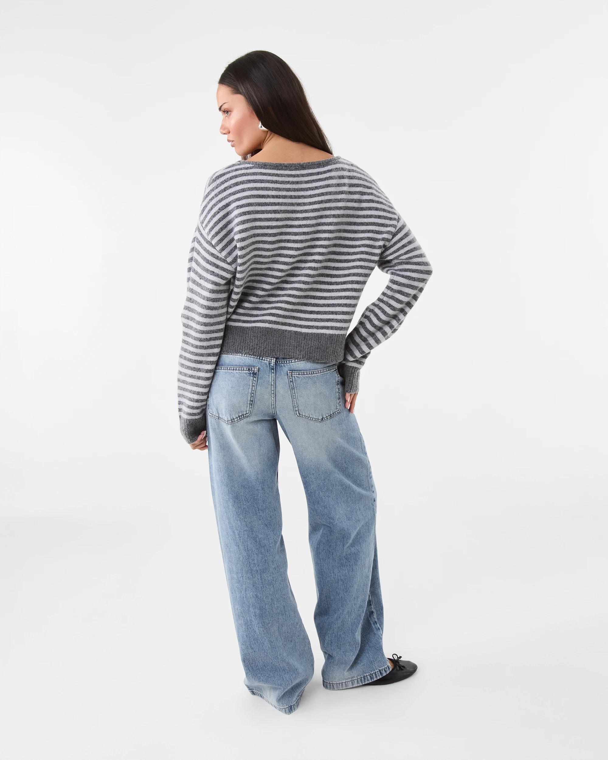 4 Boat Neck Knit Jumper Grey Stp, 4 of 7