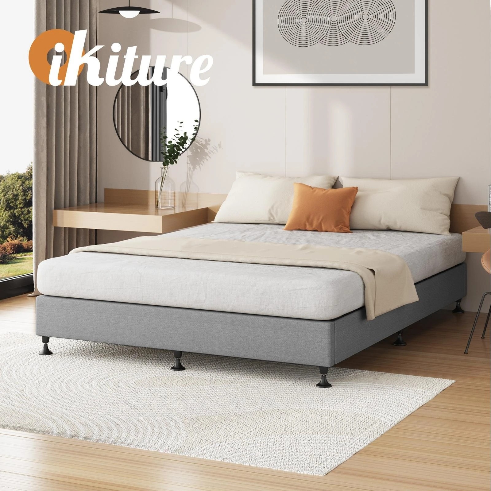 6 Oikiture Queen Bed Base Platform
 - Grey, 6 of 10