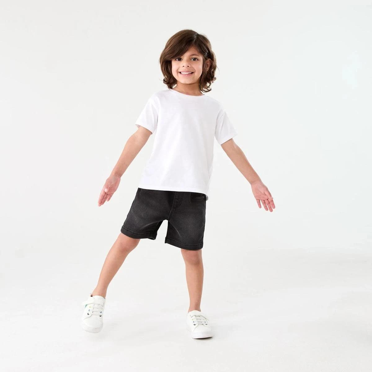5 Knit Denim Shorts BLACK WASH, 5 of 6