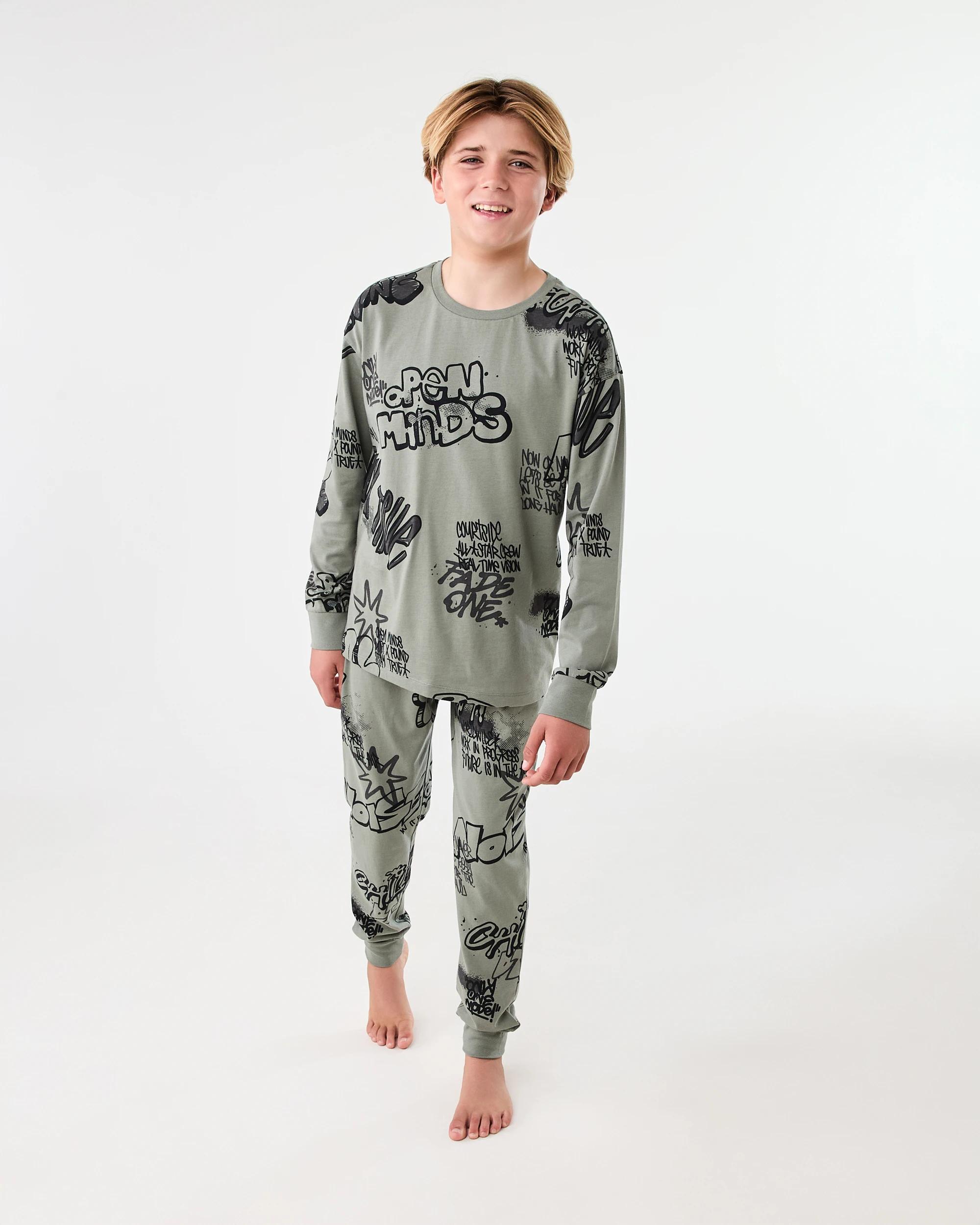 1 Jersey Pyjama Set Grn Grfiti, 1 of 7