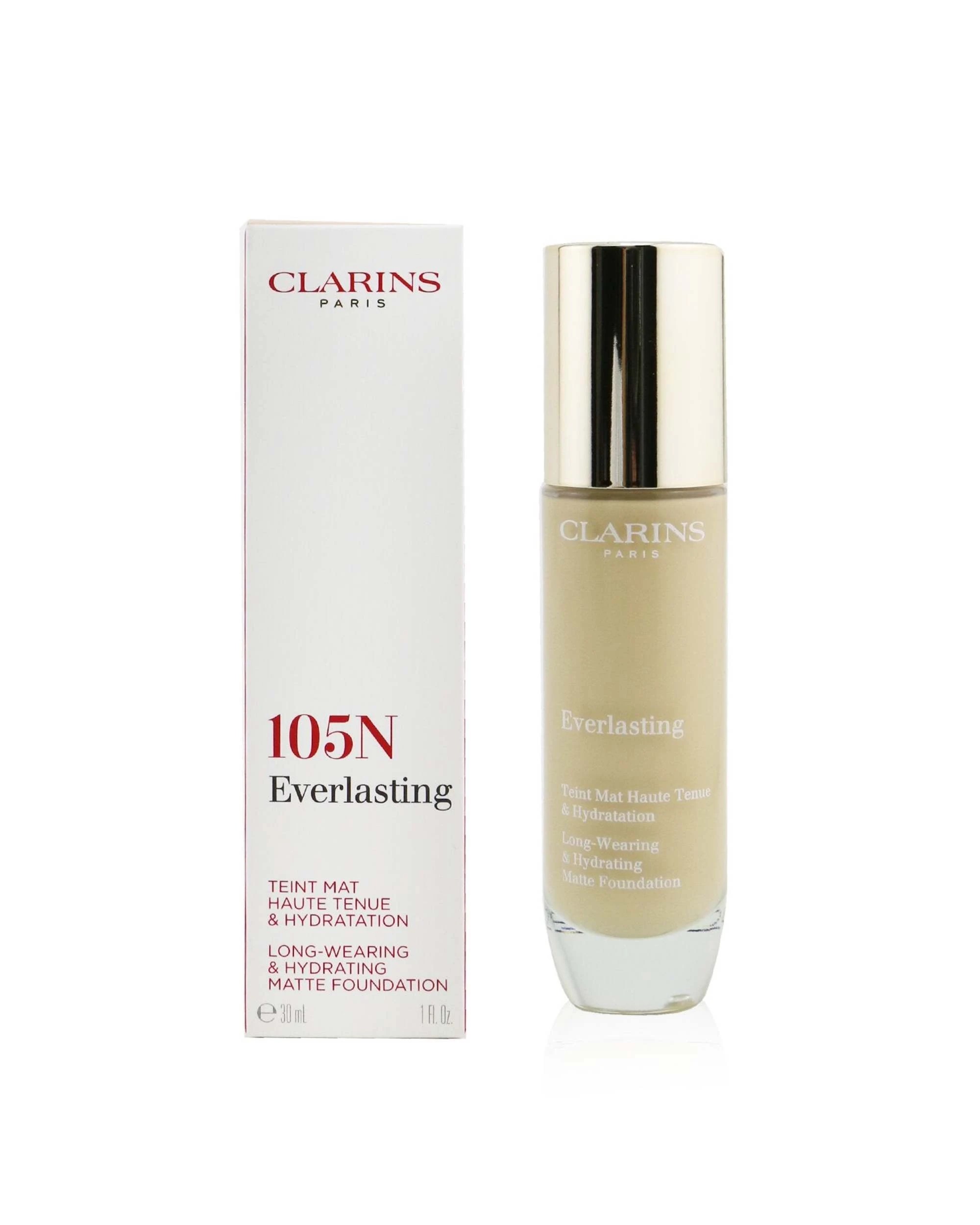 3 Clarins Everlasting Long Wearing & Hydrating Matte Foundation - # 30ml/1oz - Beige, 3 of 4