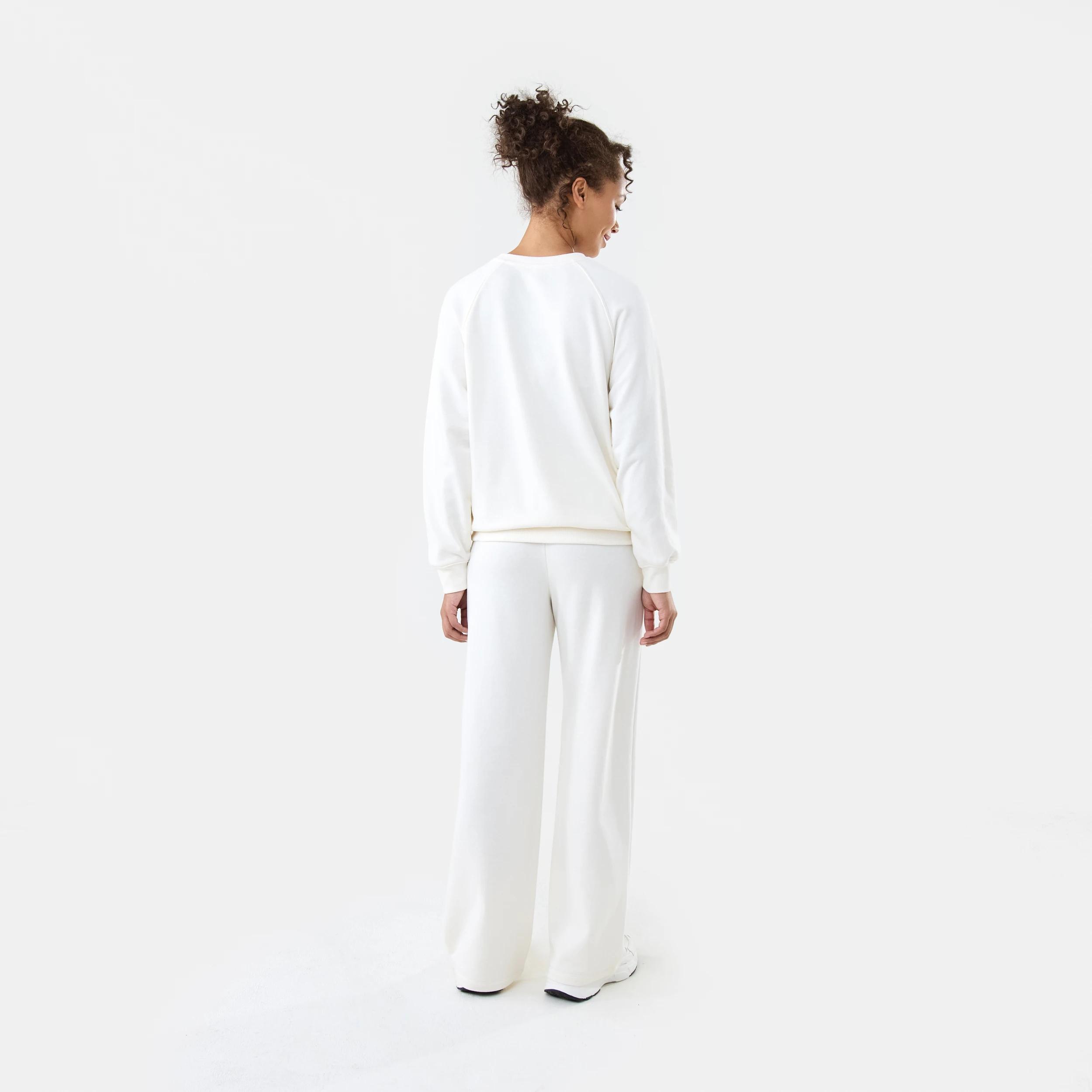 4 Active Womens Terry Sweater EGRET WHITE, 4 of 6