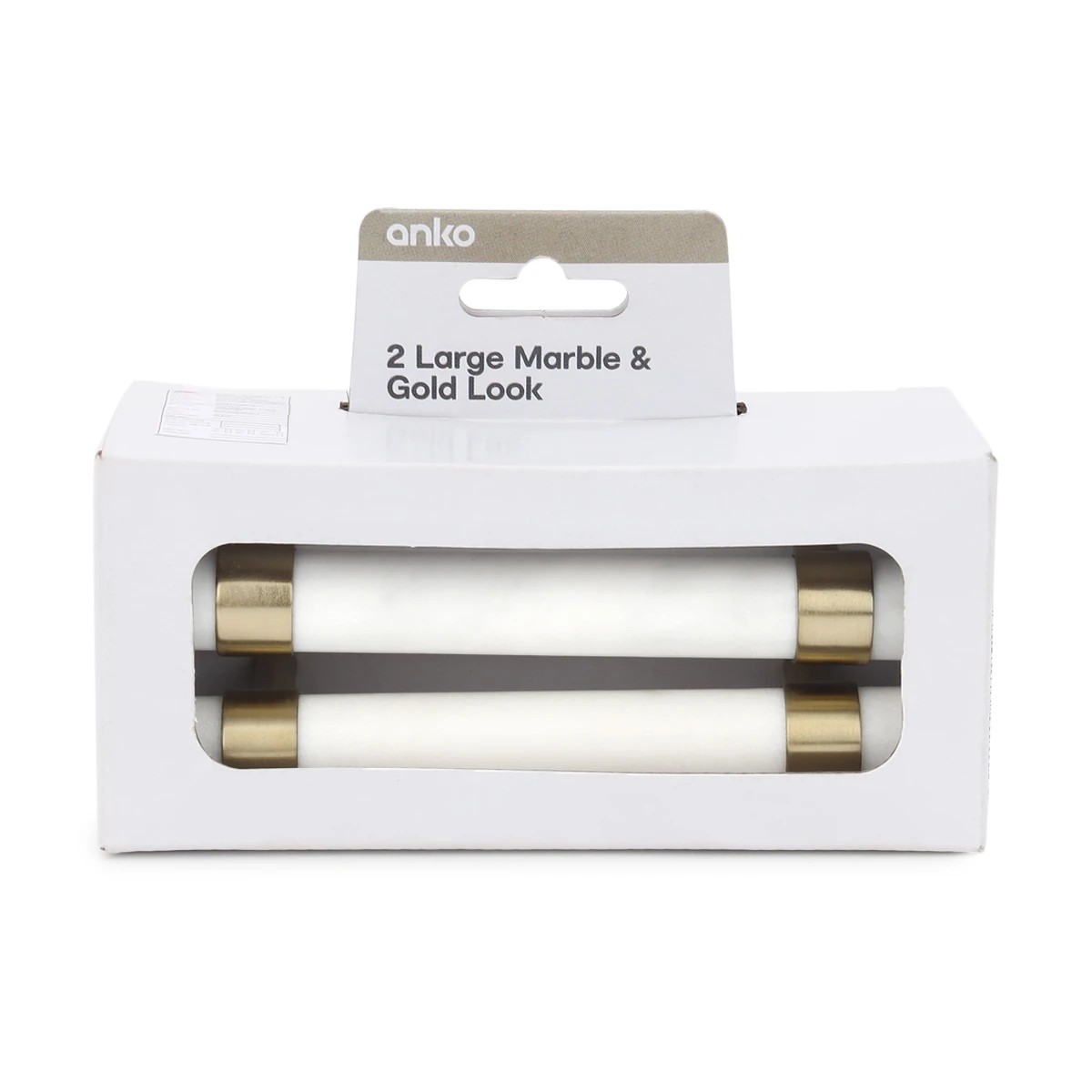 8 2 Pack Large Marble and Gold Look Handles, 8 of 9