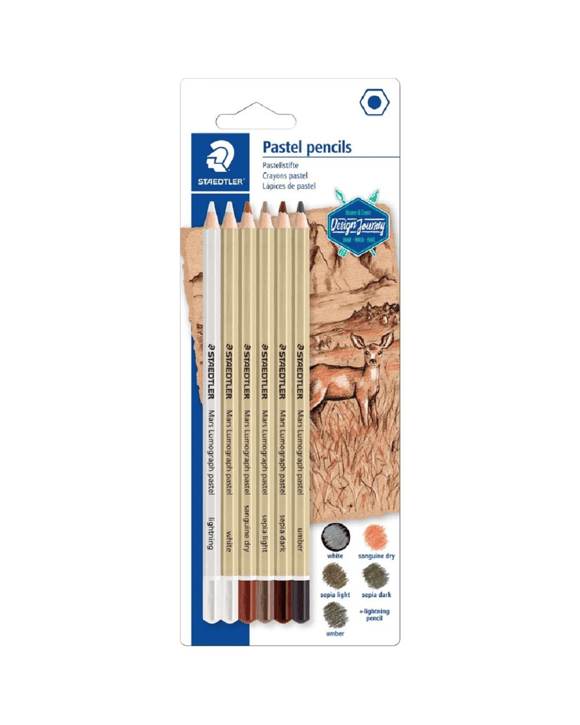 Staedtler Mars Lumograph Pastel Pencils 6 Pack