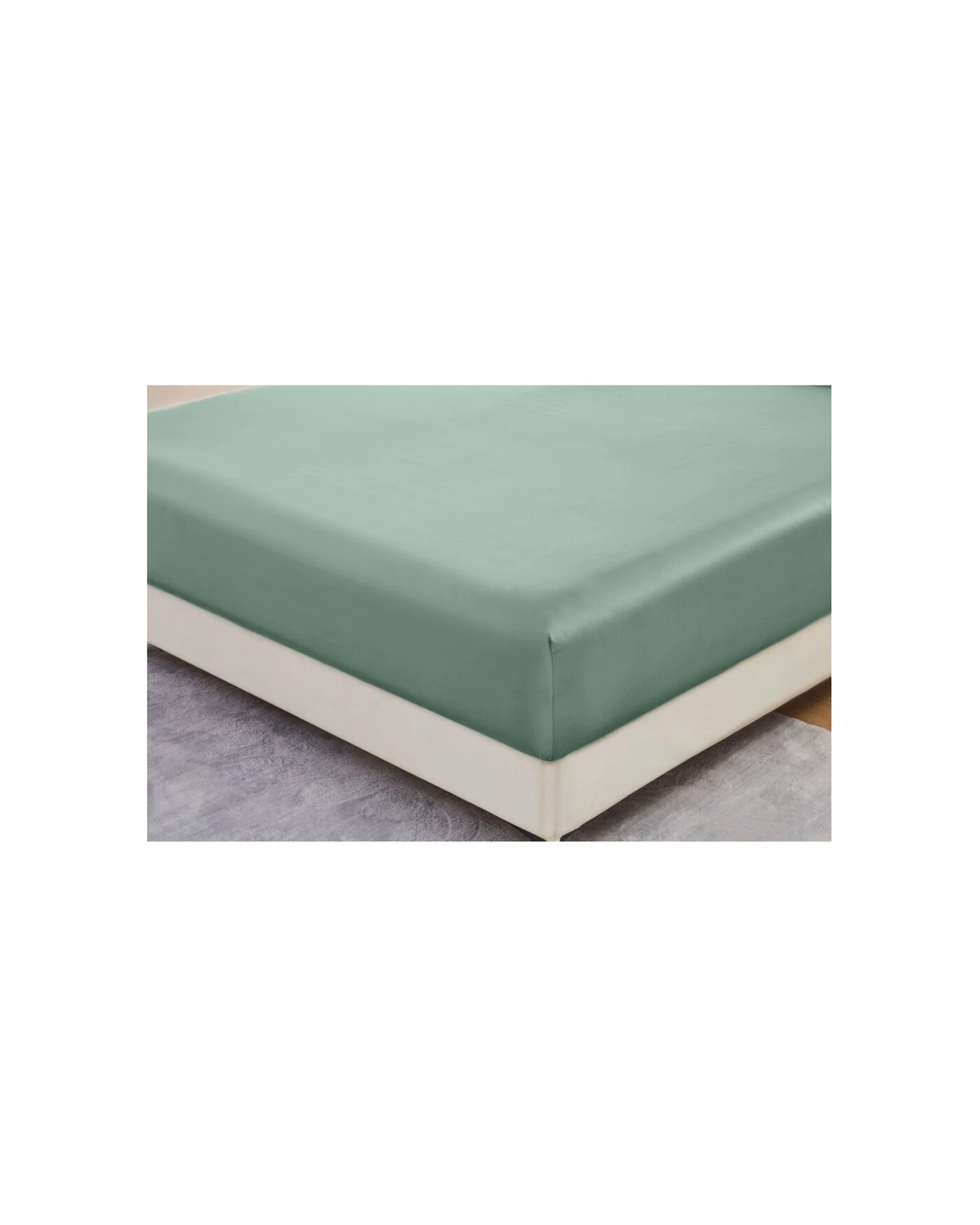 1 Grosvenor House 500TC Egyptian Cotton Fitted Bed Bedding Sheet - Double Bed - Green, 1 of 5