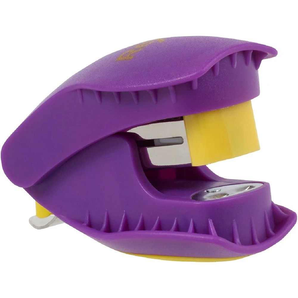 1 Rexel Beasti Mini Stapler Purple and Yellow, 1 of 2