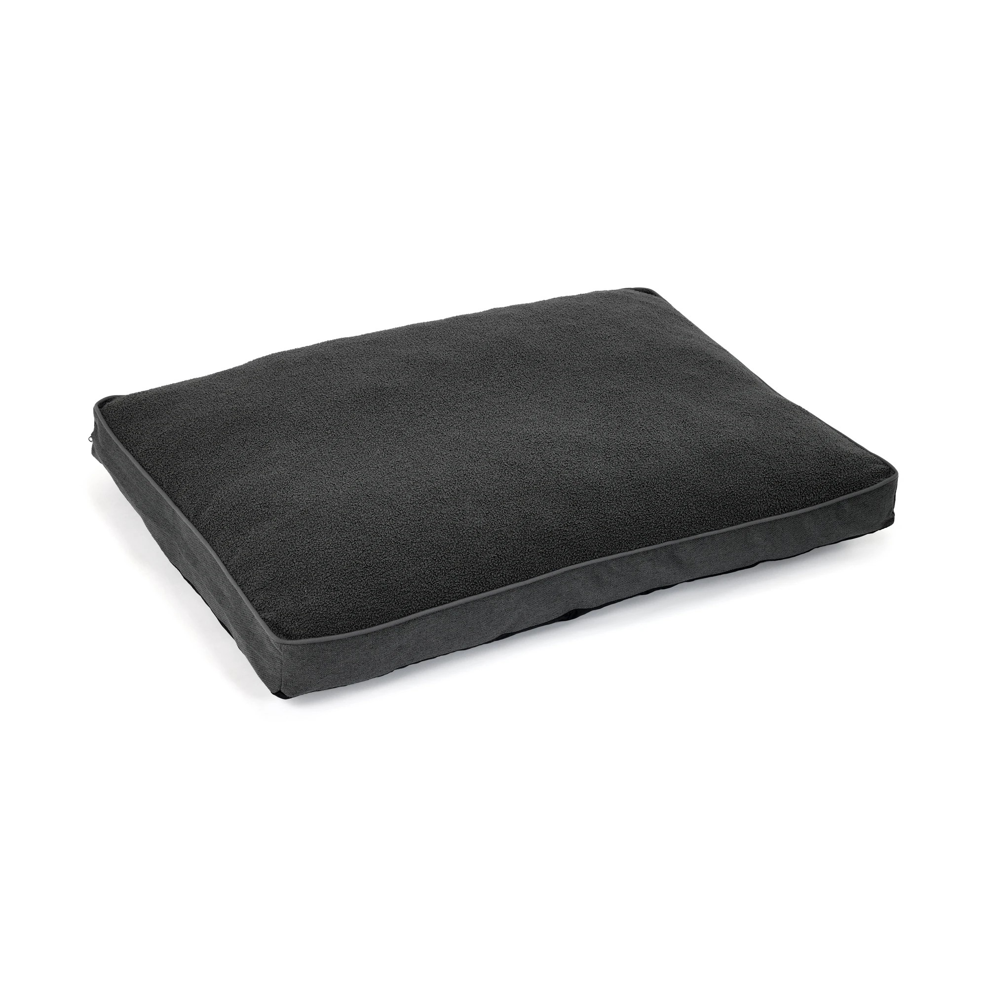 4 Pet Bed Rectangle Boucle - Extra Large, Dark Grey, 4 of 7