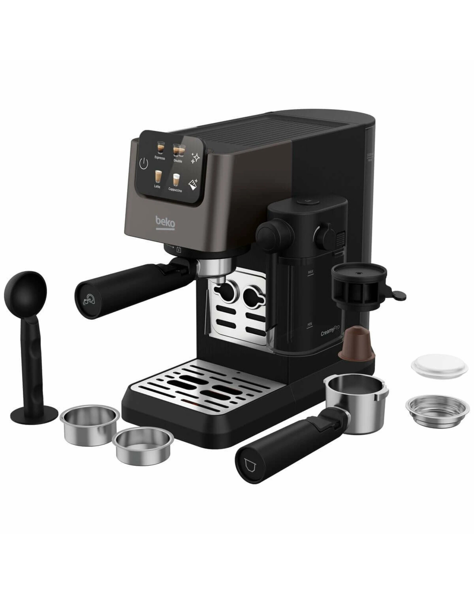 3 Beko CaffeExperto Semi Automatic Espresso Machine with Milk Frother & Cup, 3 of 5