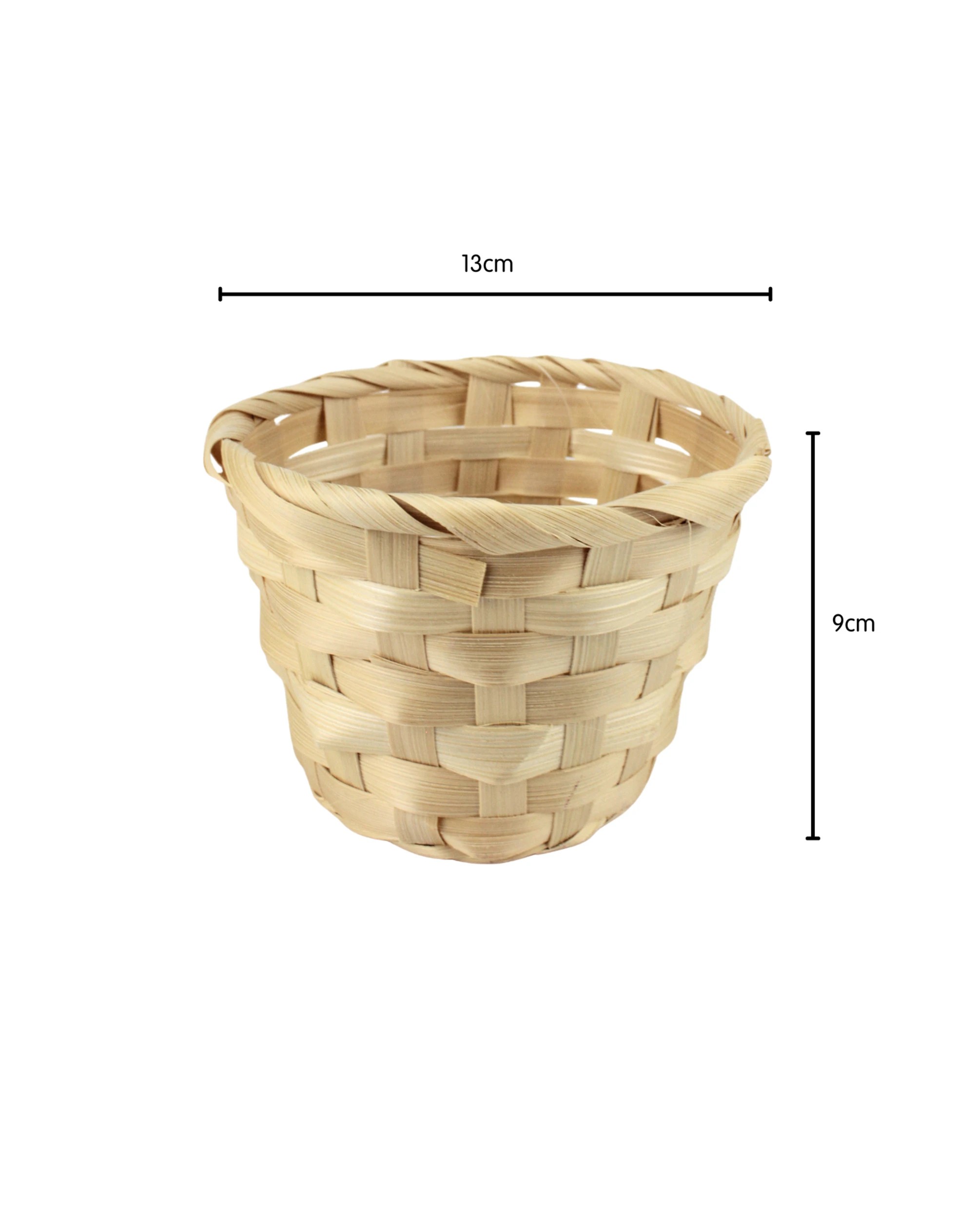 2 Party Maker Woven Small Round Gift Basket 13cm - Natural, 2 of 2