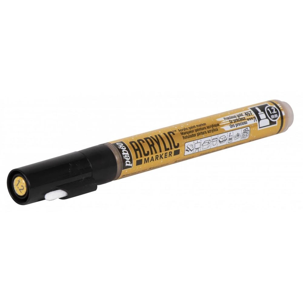 2 Pebeo Acrylic Paint Marker 1.2mm Precious Gold, 2 of 3