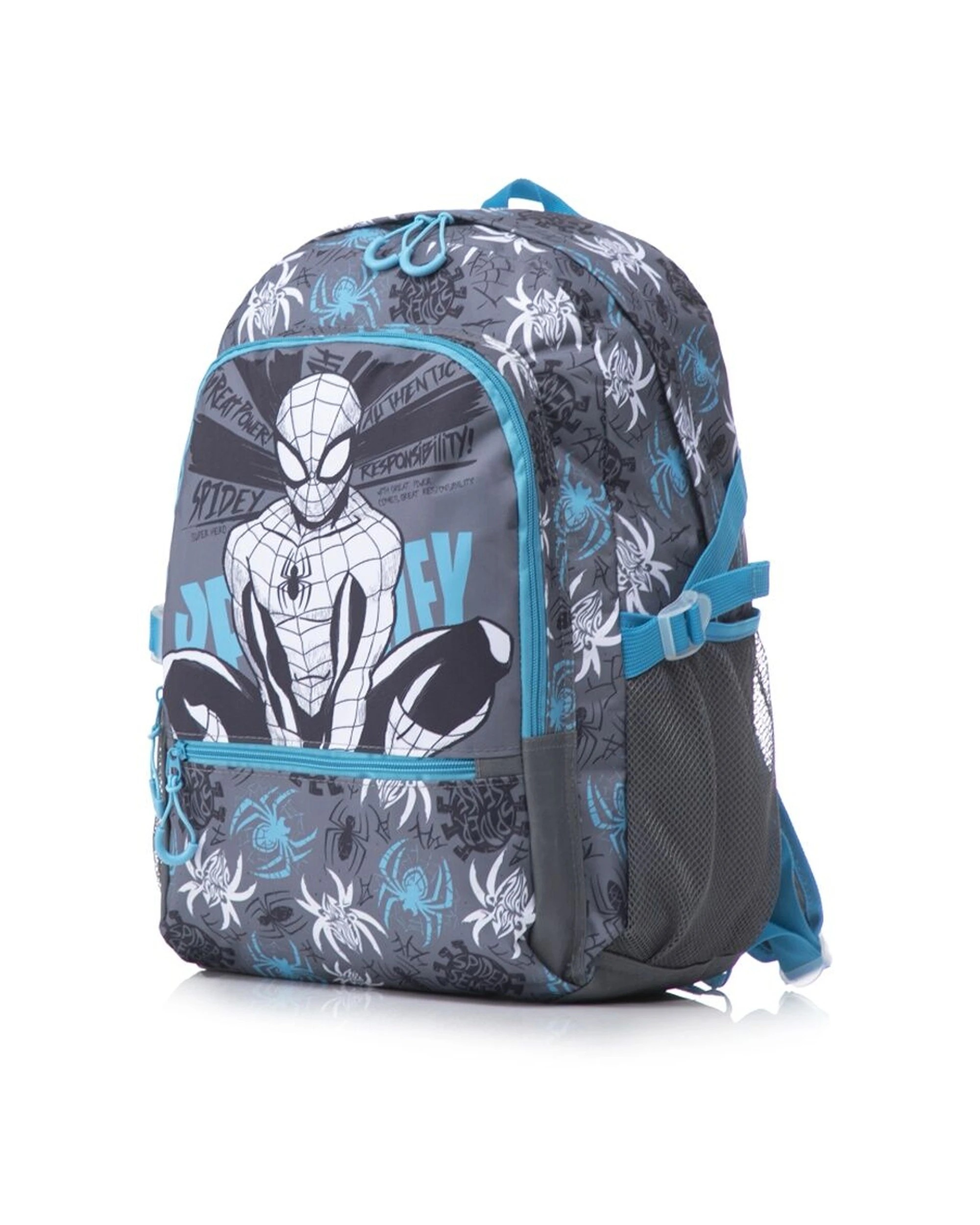 1 Spiderman Backpack Kids School Bag Mesh Pockets Padded Straps 44x20x30cm - Multi, 1 of 4