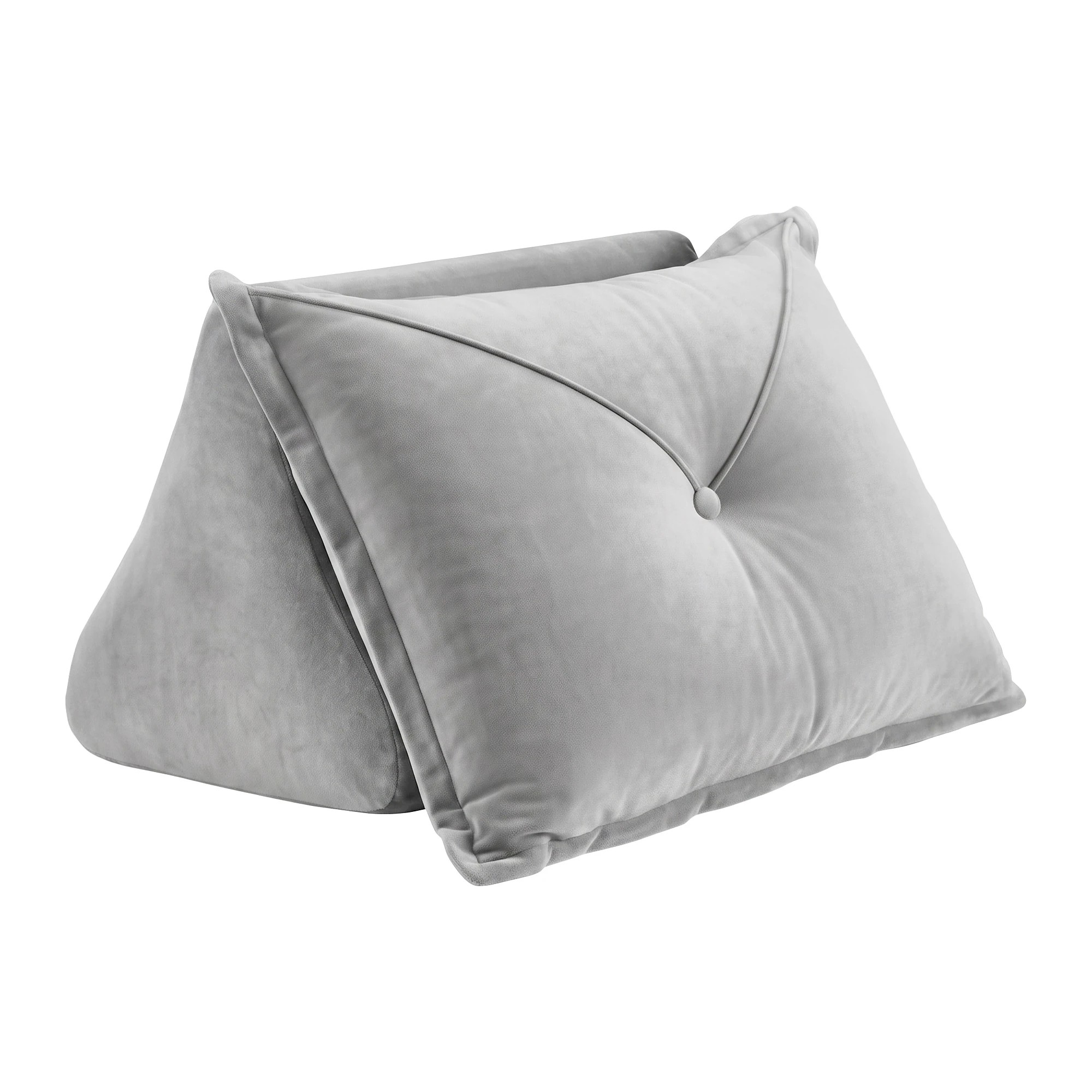 4 Giselle Bedding Wedge Pillow for Bed Sitting Up 25D High Density Foam Backrest - Silver, 4 of 10