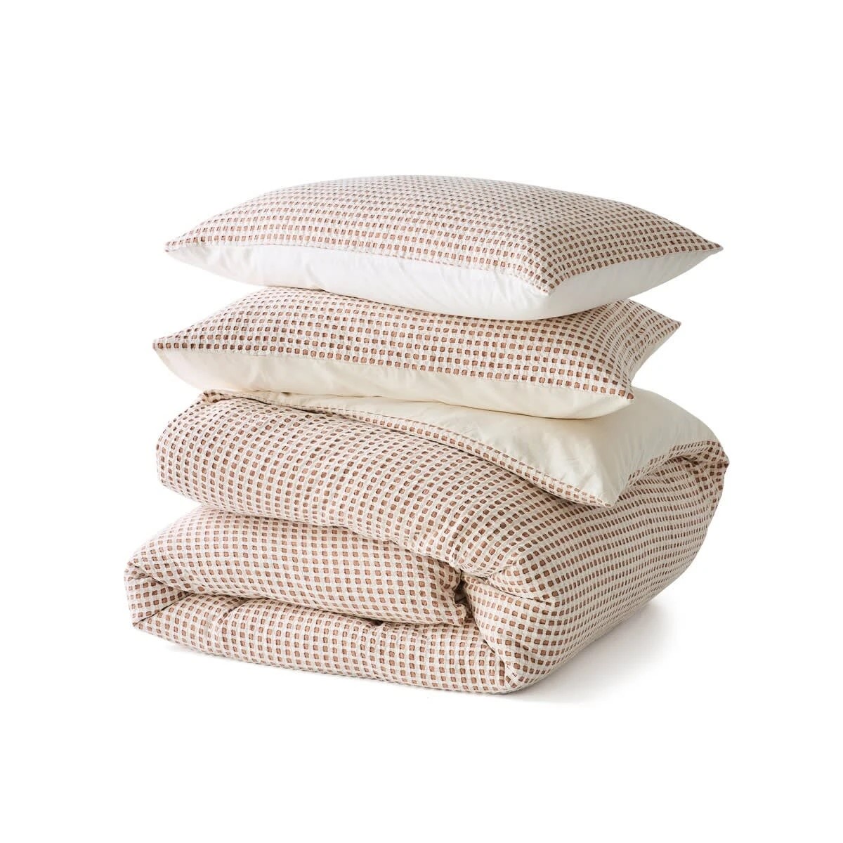 5 Dakota Cotton Quilt Cover Set - Queen Bed, Tan, 5 of 6