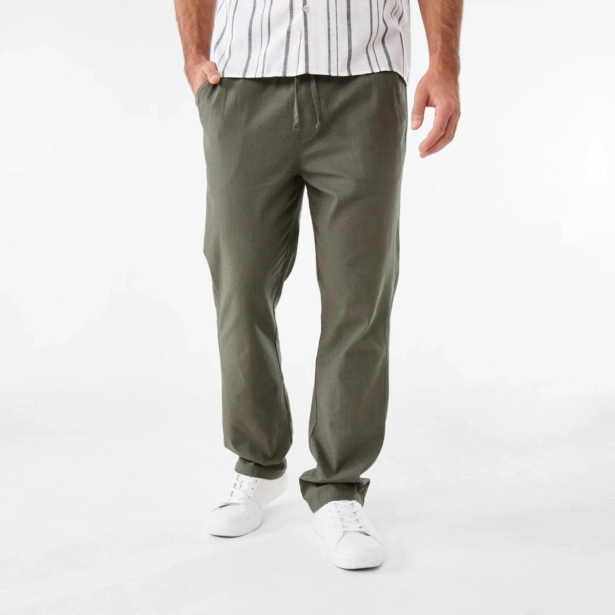 1 Cotton Linen Chino Pants TEA LEAF, 1 of 8