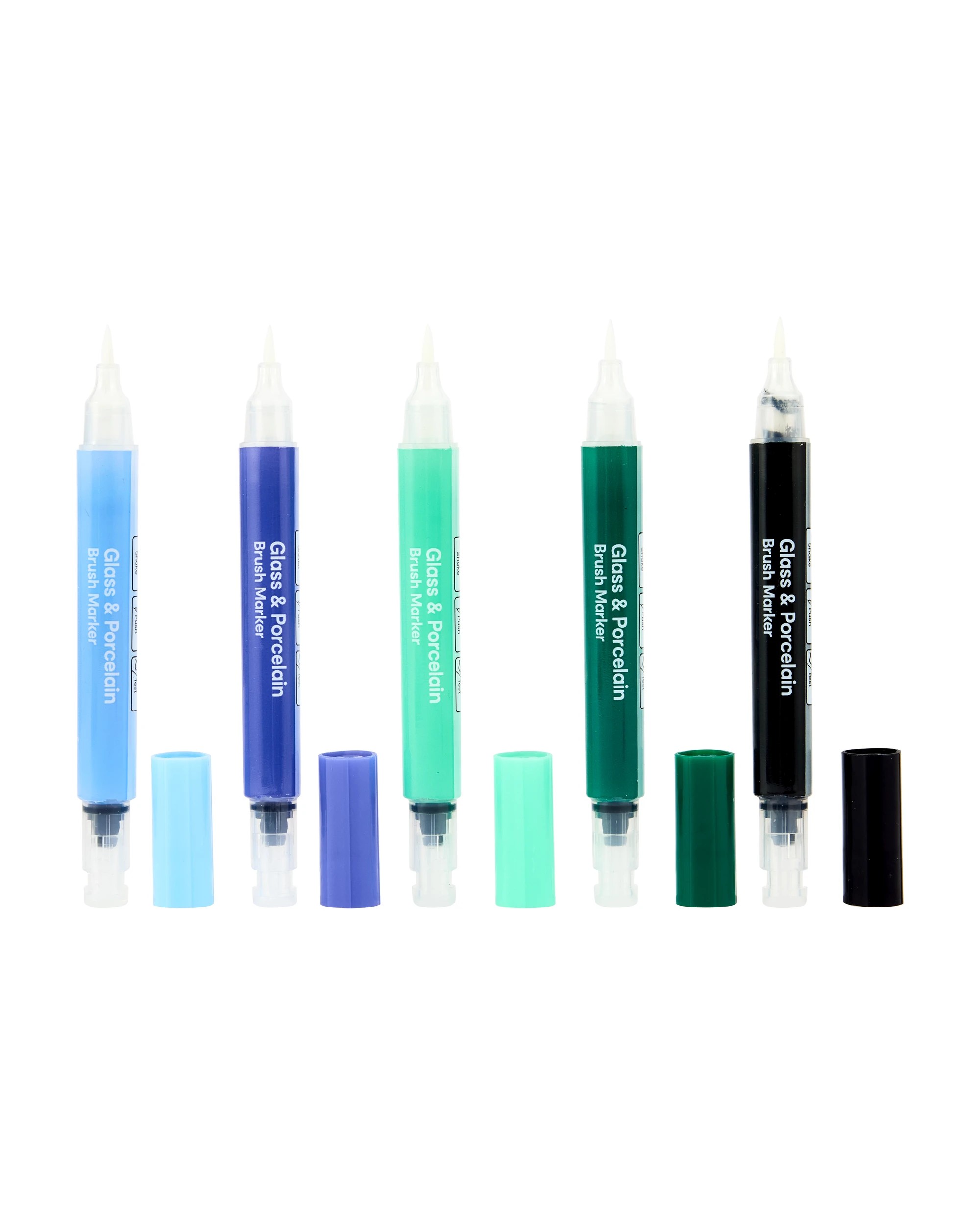 5 10 Pack Glass and Porcelain Brush Markers, 5 of 8