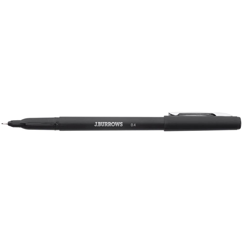 2 J.Burrows Fineliners 0.4mm Black 12 Pack, 2 of 3