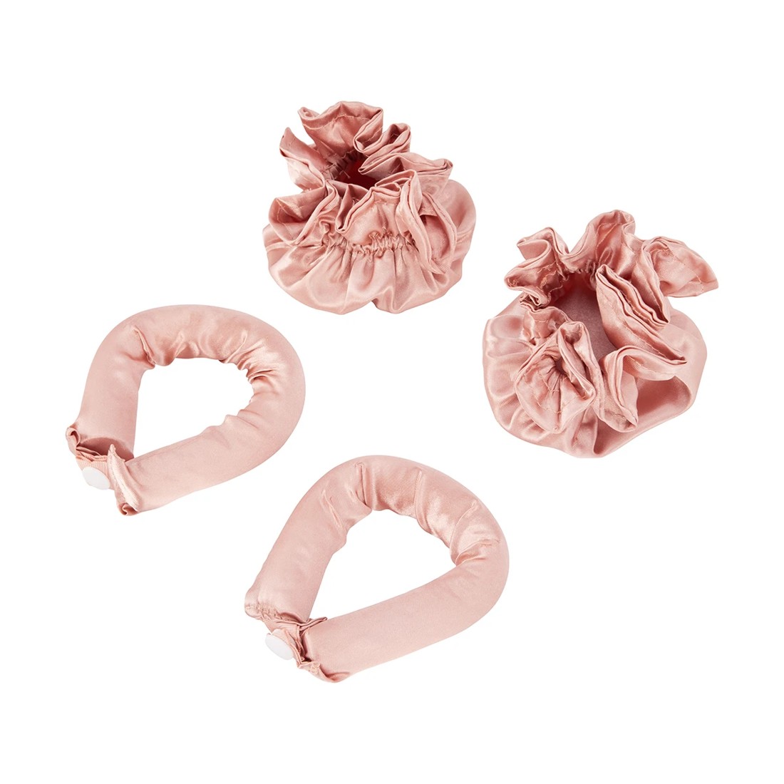 2 OXX Haircare 4 Piece Heatless Mini Buns - Pink, 2 of 8