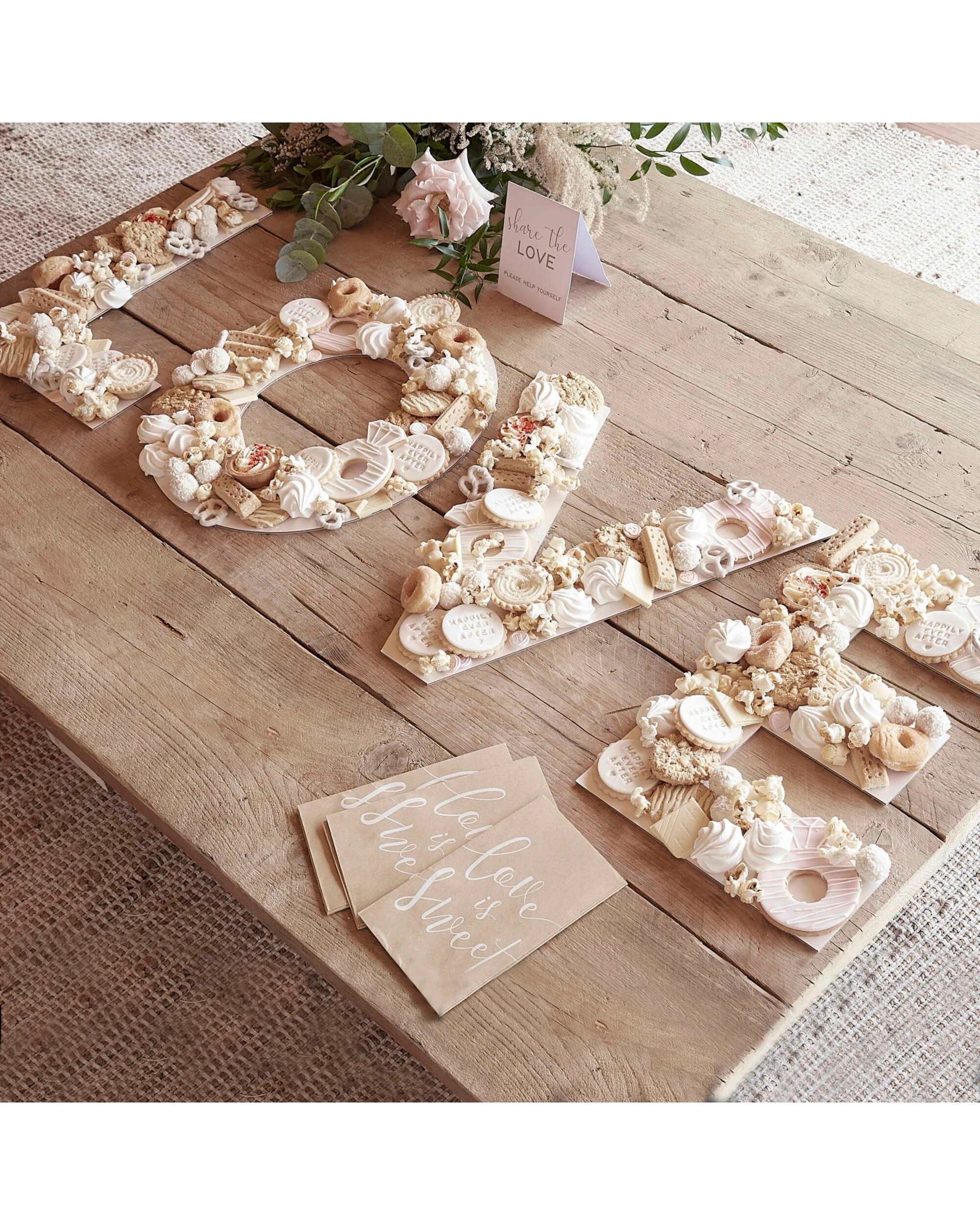 2 Ginger Ray Botanical Wedding Love Grazing Board Kit - White, 2 of 4