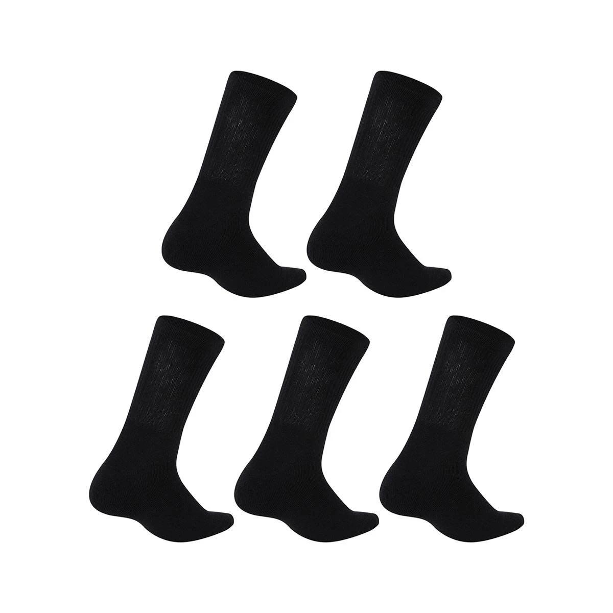 2 5 Pack Quarter Crew Sport Socks BLACK, 2 of 3