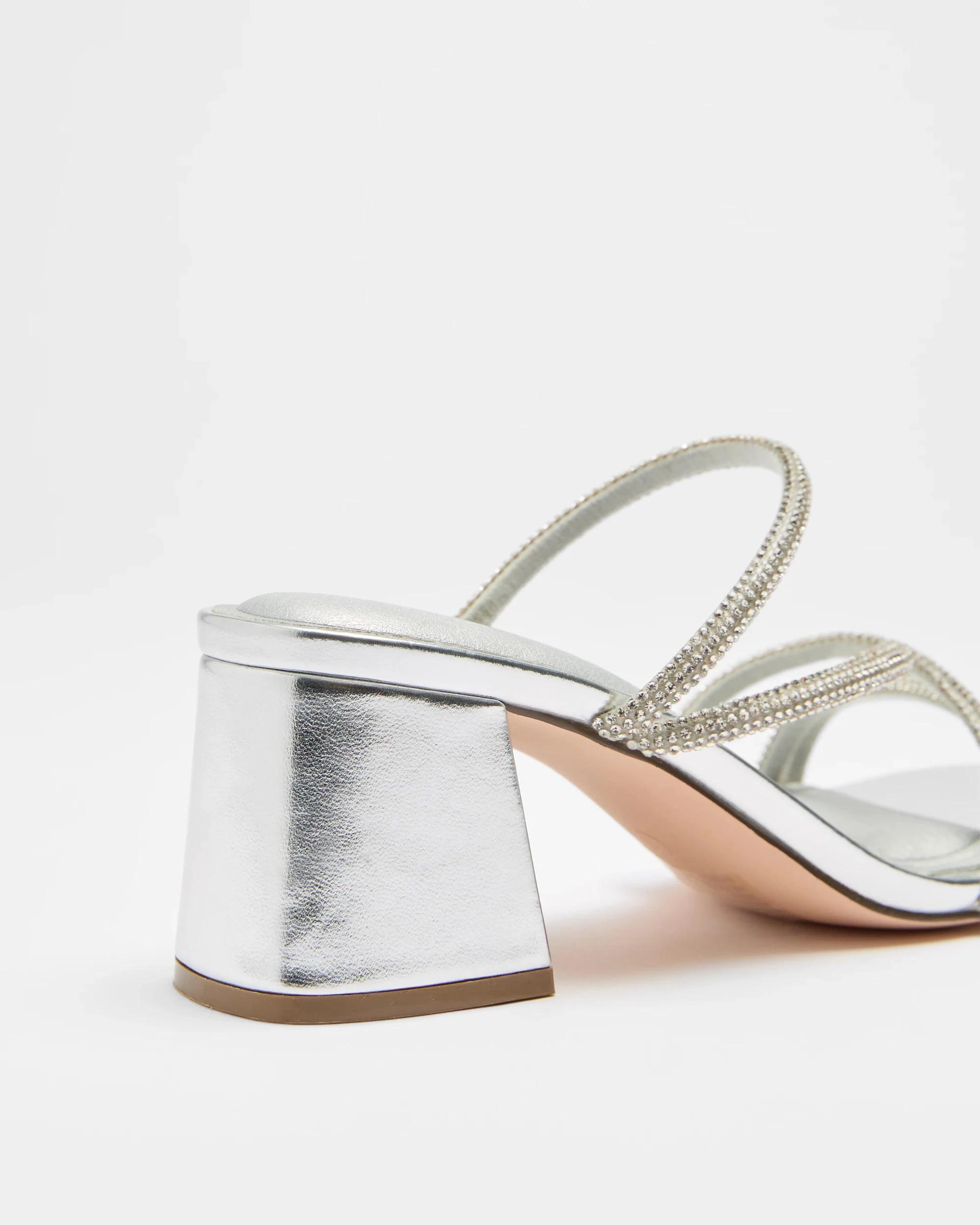 2 Target Woman Womens Strappy Mid Block Heel - Manny SILVER, 2 of 3