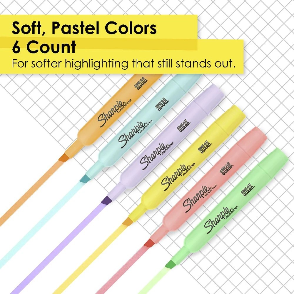 2 Sharpie Tank Highlighters 6 Pack Pastel, 2 of 10