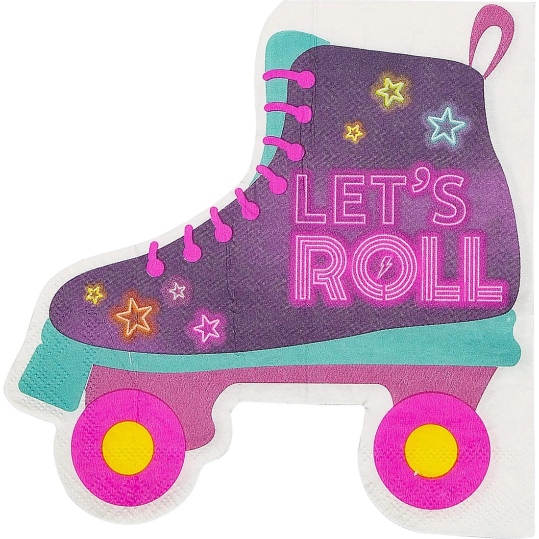 1 Fun Express Disco Vibes Roller Skate Napkins / Serviettes (Pack of 16), 1 of 1