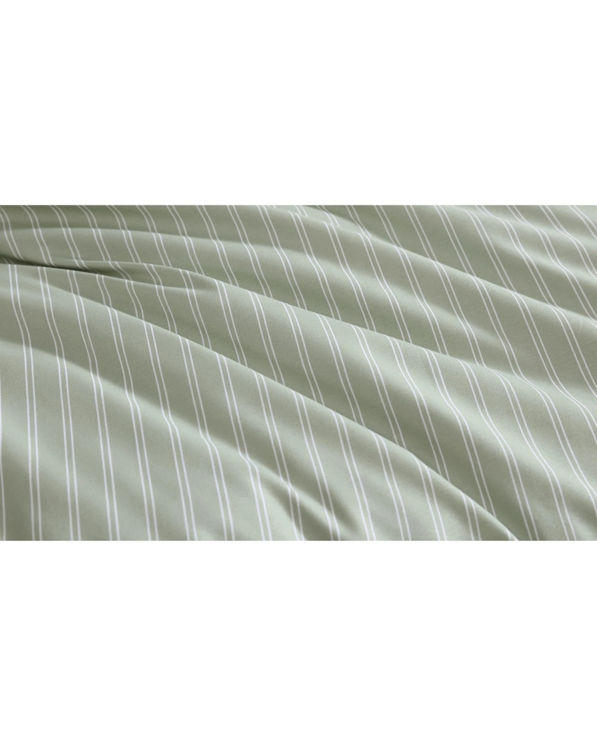 2 Ardor Finley Stripe Quilt Cover Set Home Bedding Khaki - King Bed - Green, 2 of 2