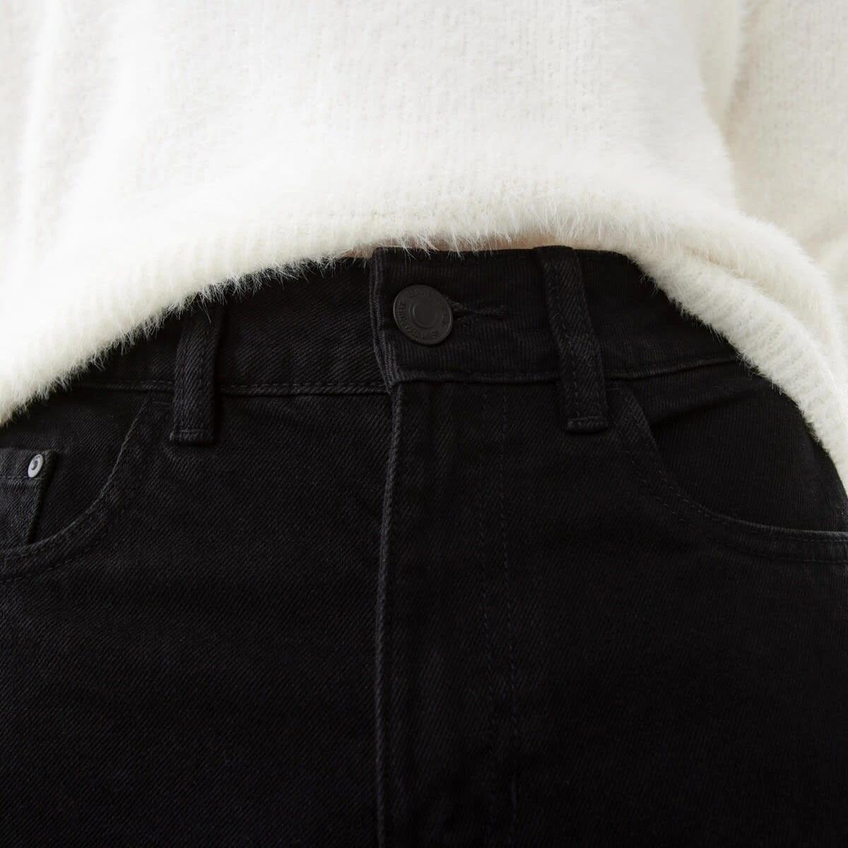 5 Raw Hem Denim Shorts Black Wash, 5 of 7