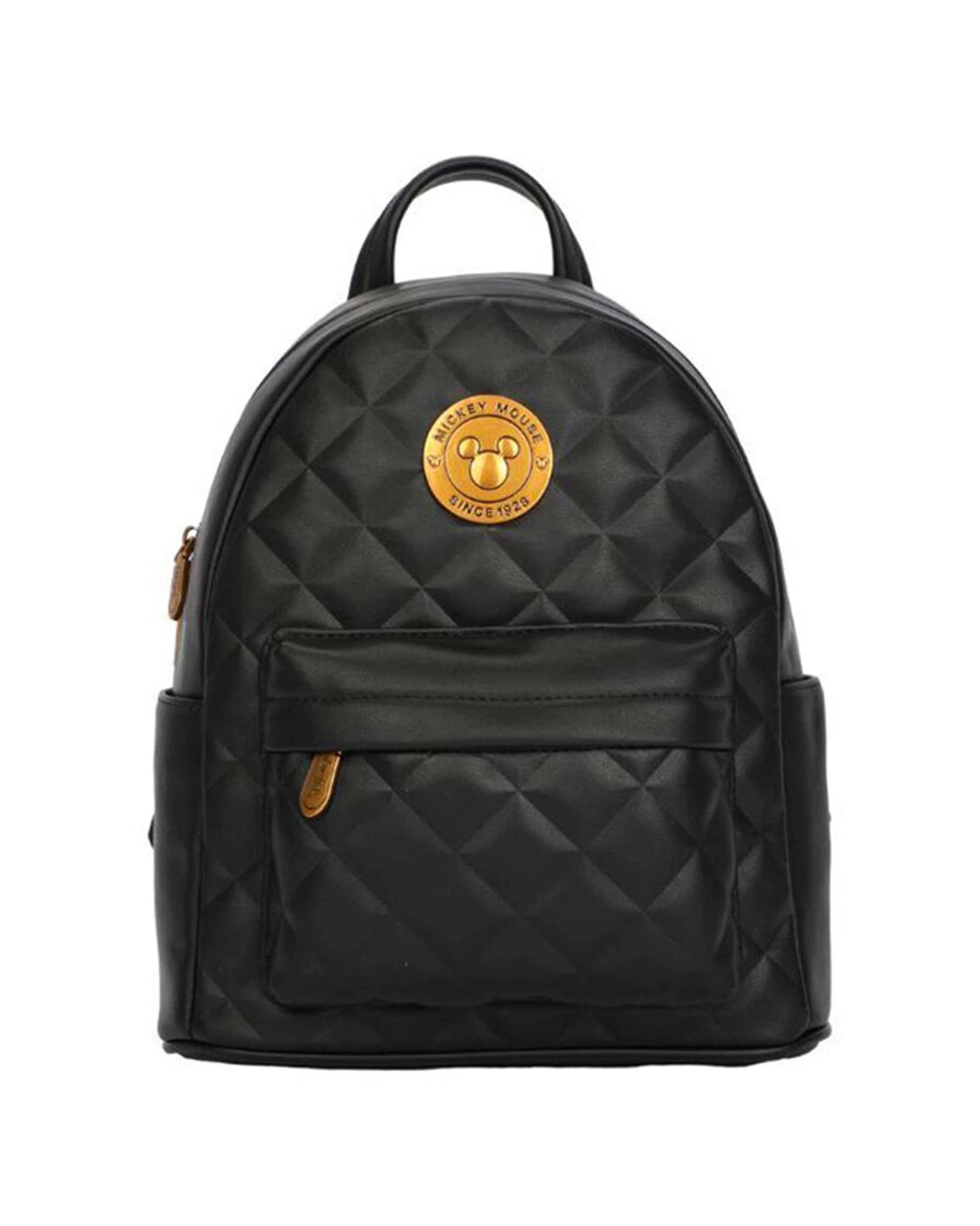 1 Disney Mickey Mouse PU Backpack Quilted Rucksack Officially Licensed Kids - Black, 1 of 5