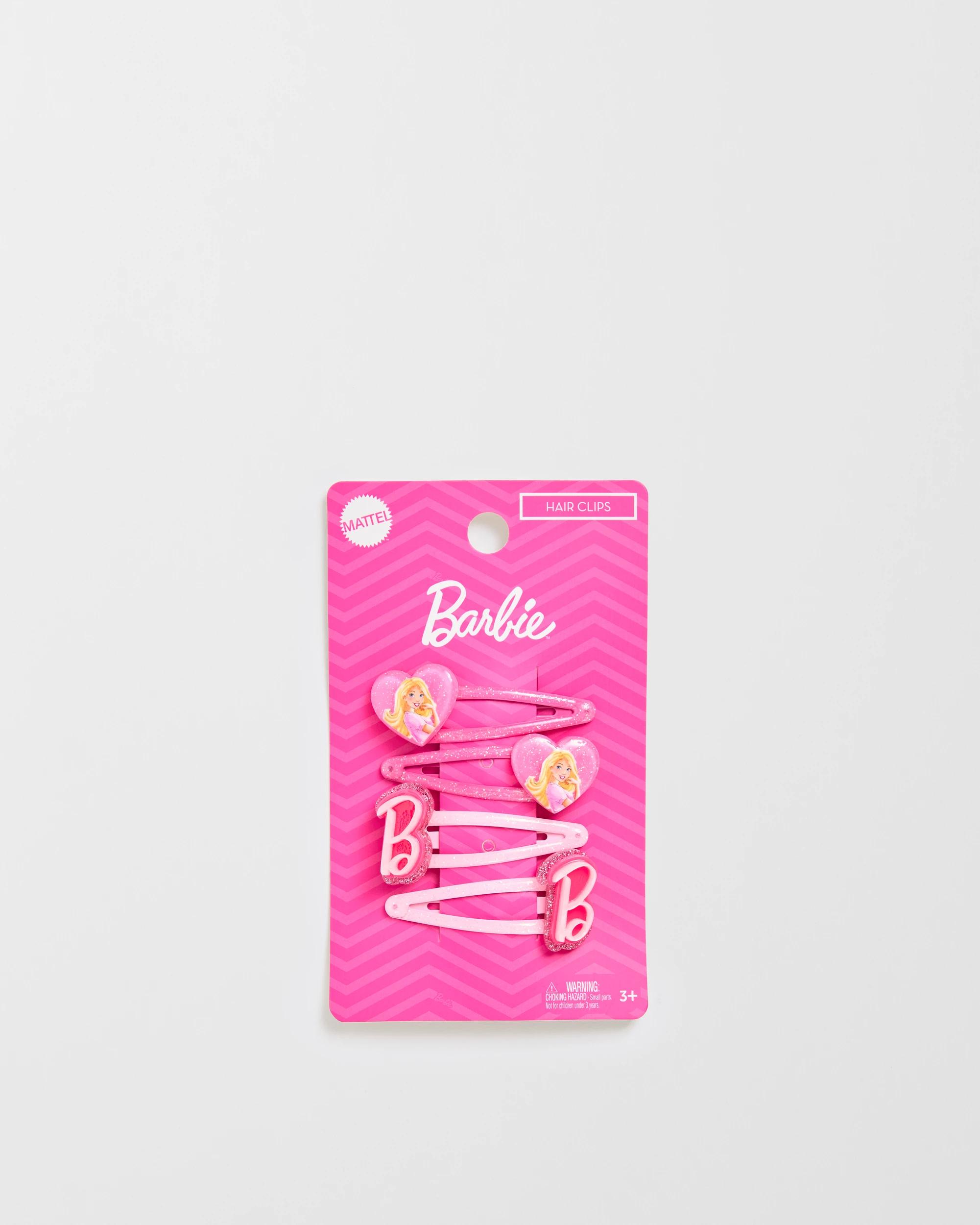 3 Barbie 4 Pack Icons Snap Hair Clips PINK, 3 of 3