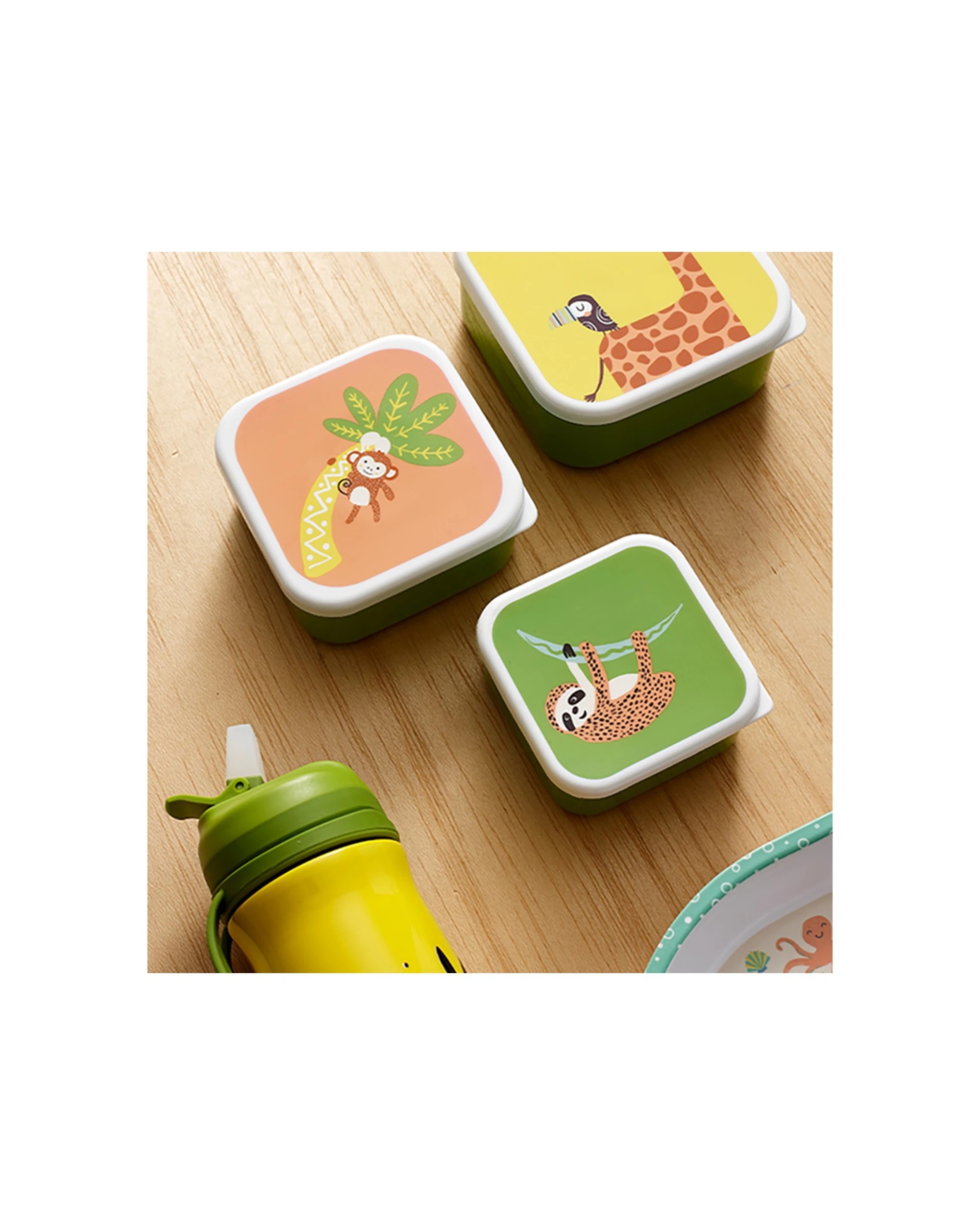 3 Ladelle 370ml Jungle Kids Drink Bottle Stainless Steel Double Walled - Pattern, 3 of 4