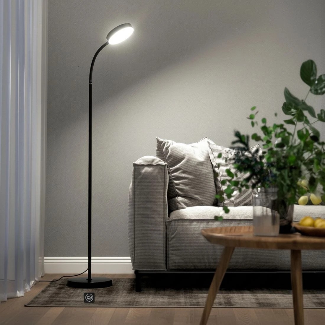 5 Artiss Led Floor Lamp Remote Adjustable Light Stand Home Living Room Reading Led Lighting Reading Light Dimmable - Black, 5 of 7