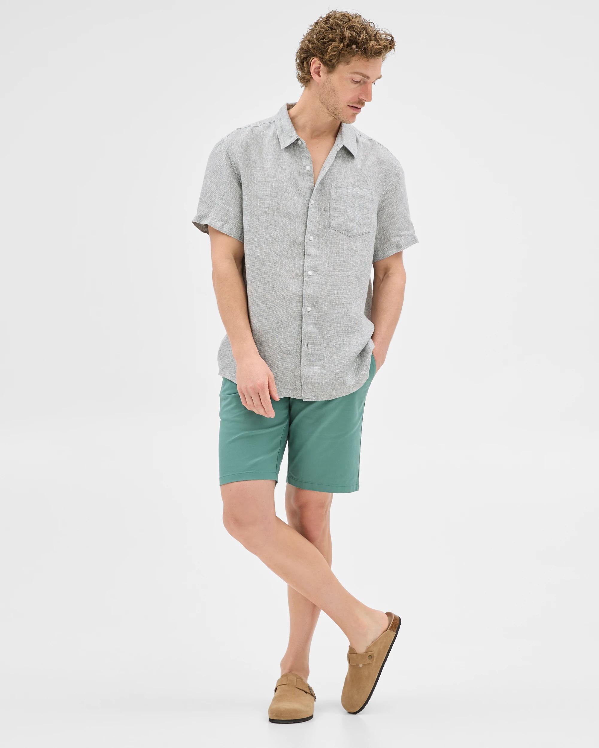 3 Target Australian Cotton Regular Stretch Chino Shorts GREEN, 3 of 7