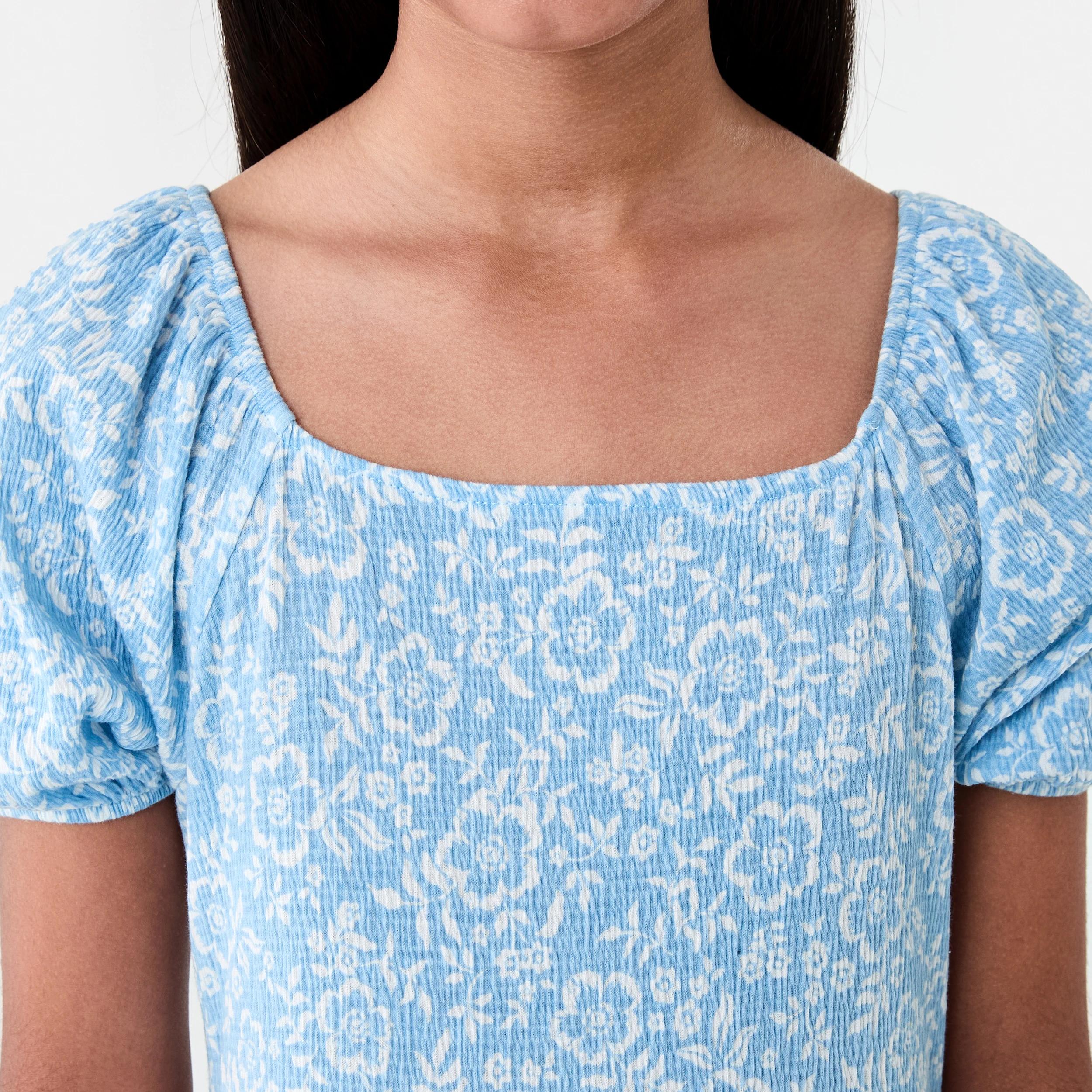 4 Crinkle Dress Blu Floral, 4 of 8
