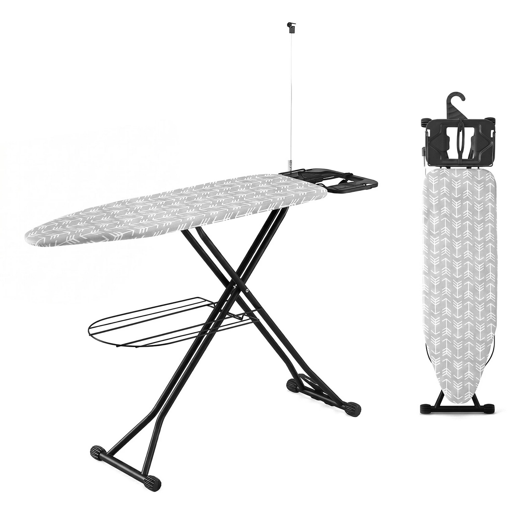 1 Artiss Foldable Ironing Board with Iron Rest Ironing Board for Laundry Room - Grey, 1 of 8