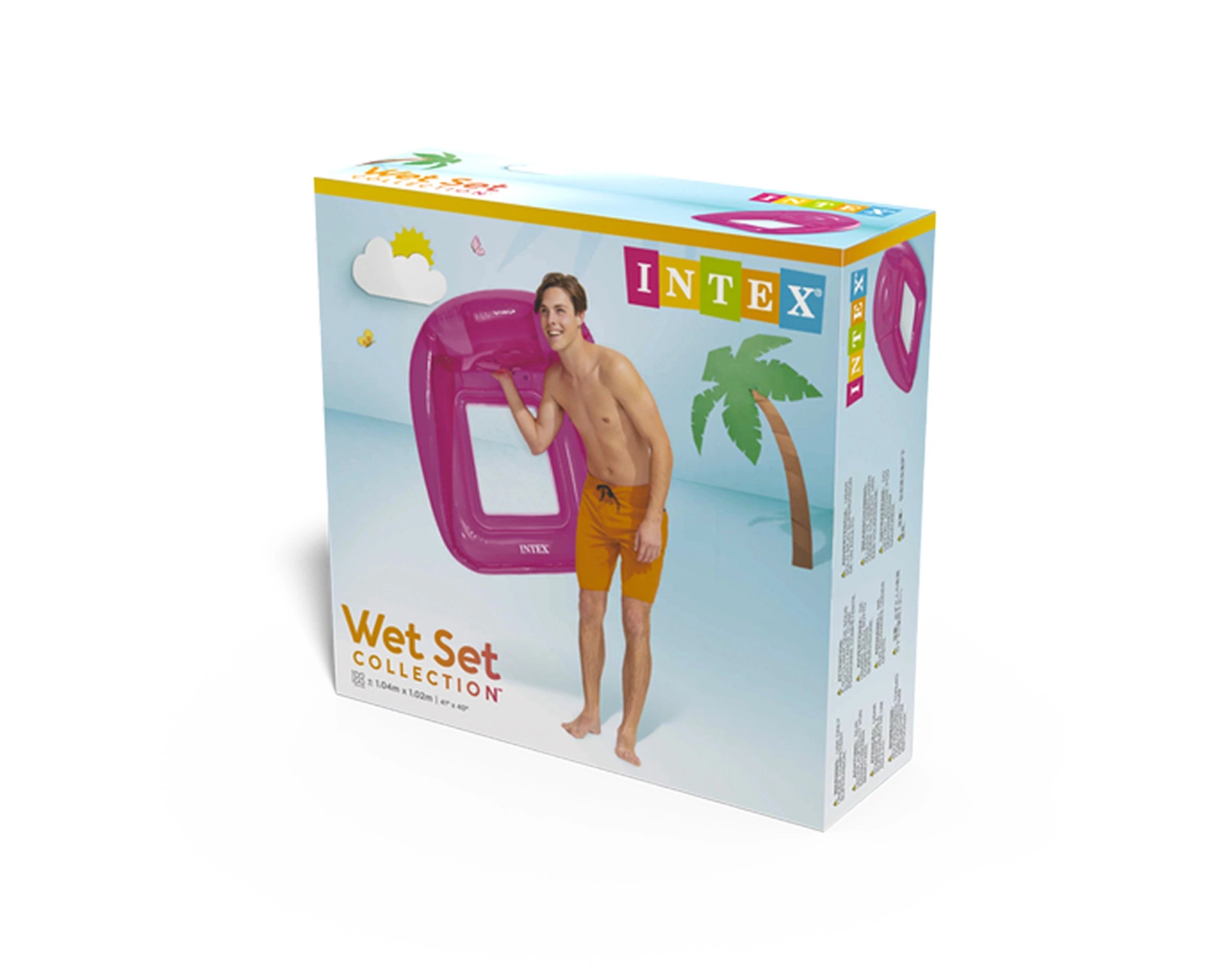 3 INTEX Inflatable Pool Lounge Single Seat Mesh Pool Float 104x102cm - Assorted, 3 of 7