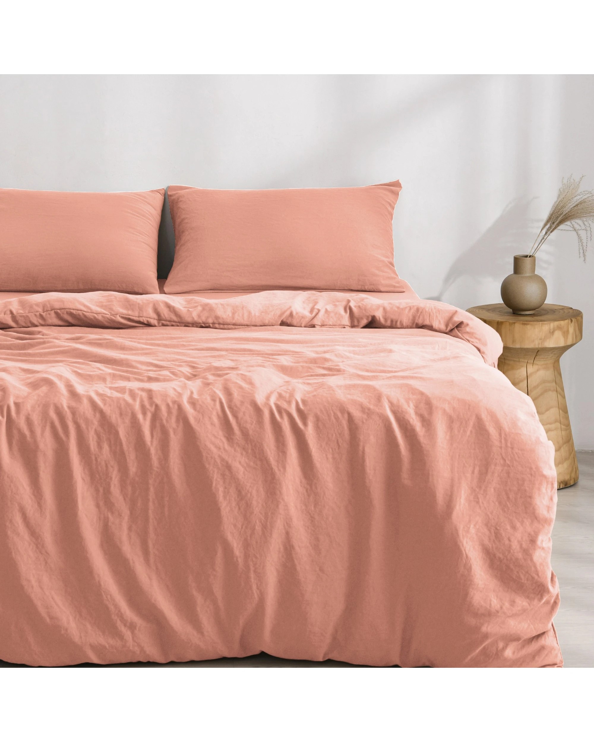 2 Dreamaker Superfine Washed Microfibre Quilt Cover Set - King Bed - Pink Clay, 2 of 6