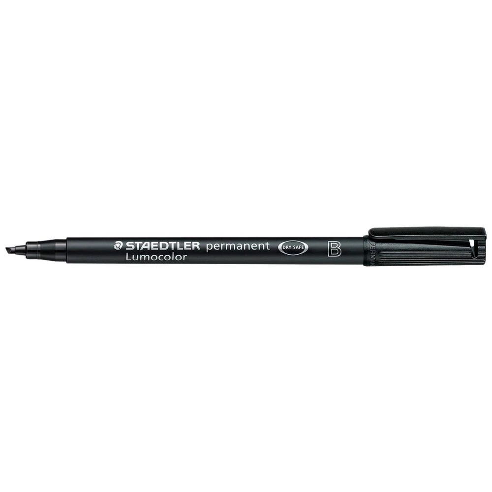 1 Staedtler Lumocolour Permanent Pen Broad Black, 1 of 3