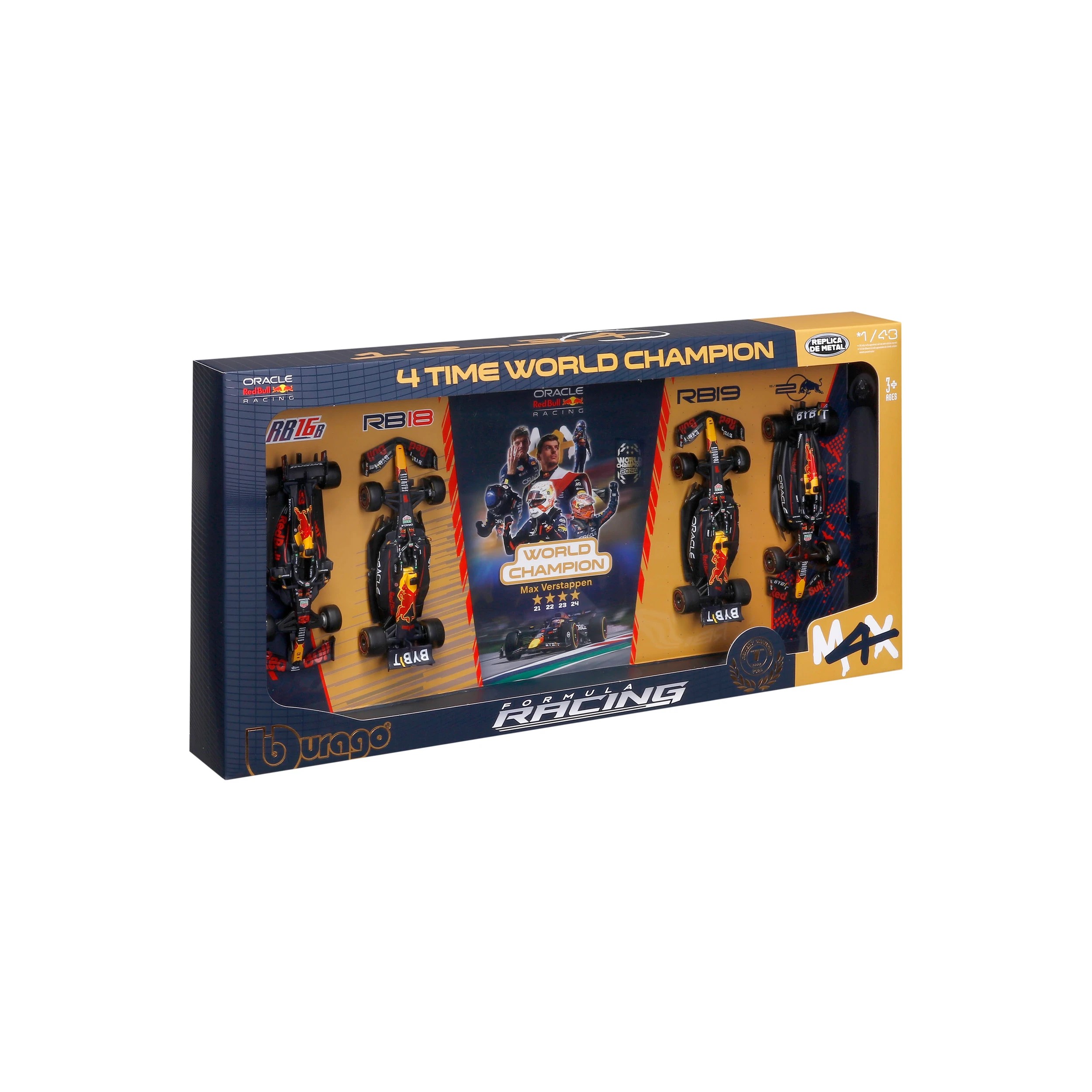 2 4 Piece Bburago 1:43 Oracle Red Bull Racing Set, 2 of 4