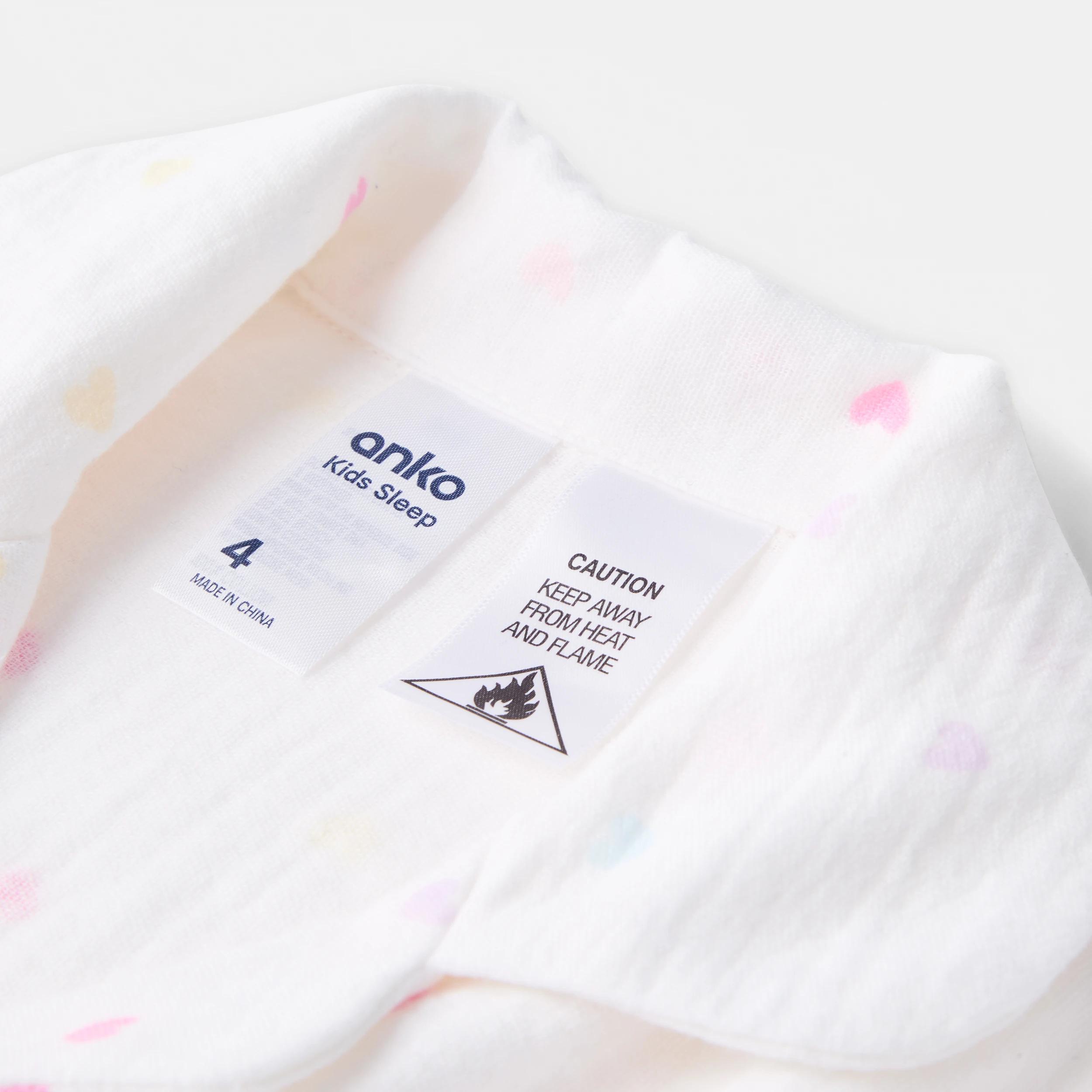 6 Short Sleeve Woven Pyjama Set WHITE HEARTS, 6 of 7