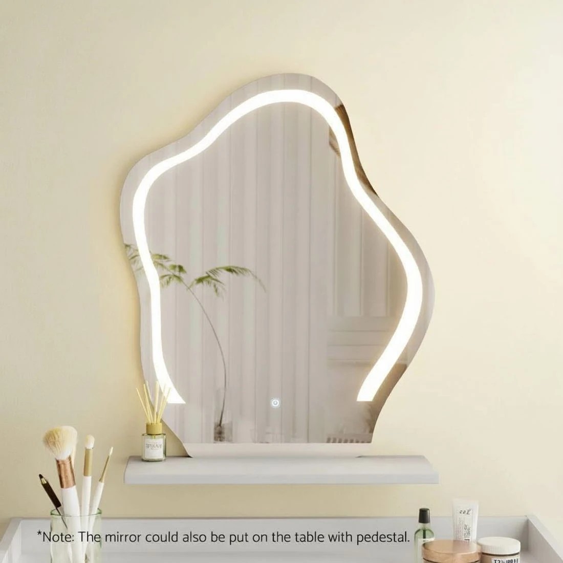 5 Artiss Dressing Table Floating LED  Daphne - White, 5 of 5