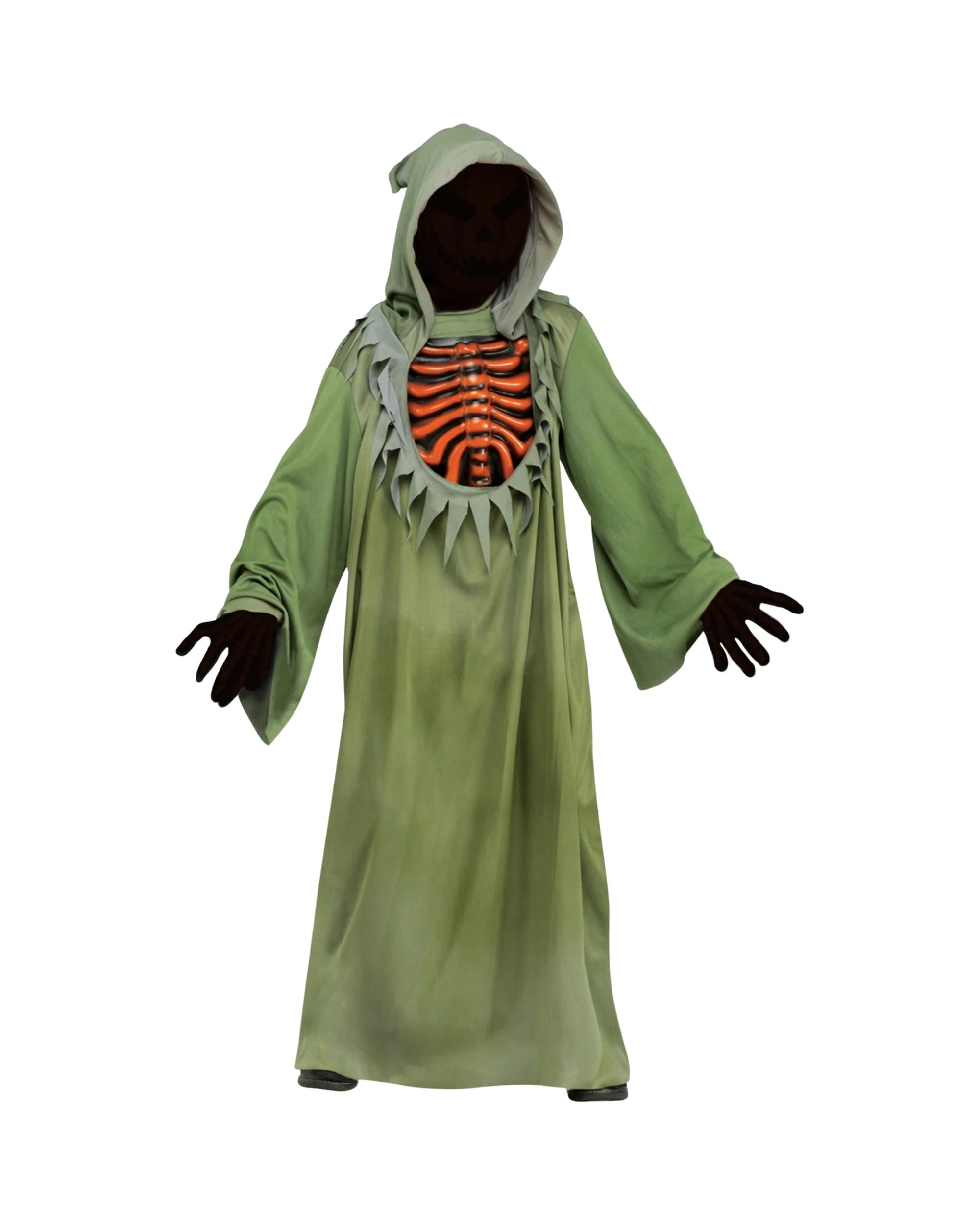 1 Uncle Bills Kids Evil Pumpkin Costume ORANGE, 1 of 5