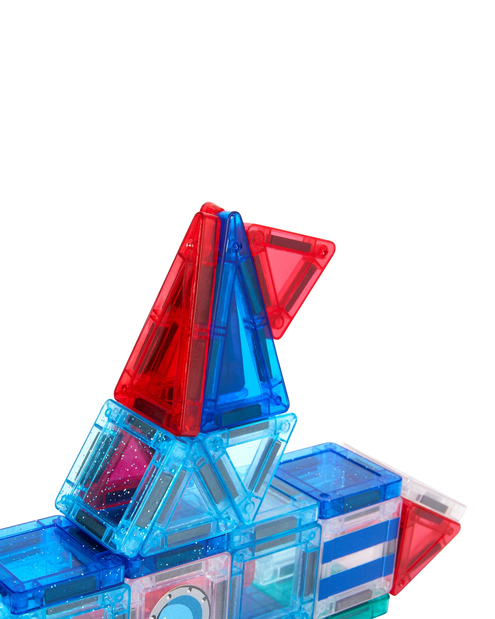 4 34 Piece Magnetic Mini Tiles Rocket Set, 4 of 9