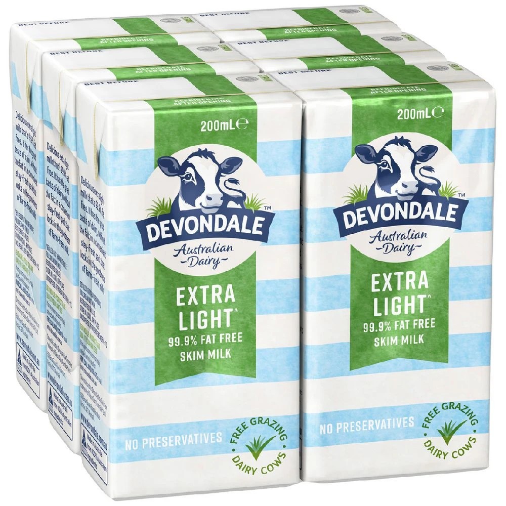 1 Devondale Skim UHT Milk 200mL 6 Pack, 1 of 2
