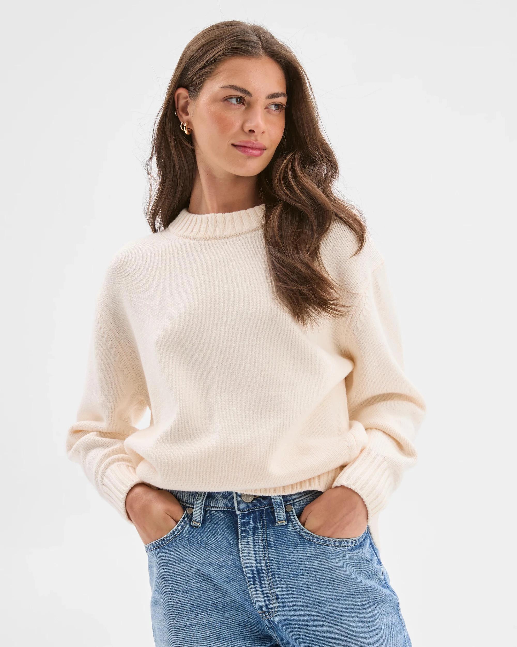 3 Target Petites Petites Stitch Detail Pearl Jumper CREAM, 3 of 8