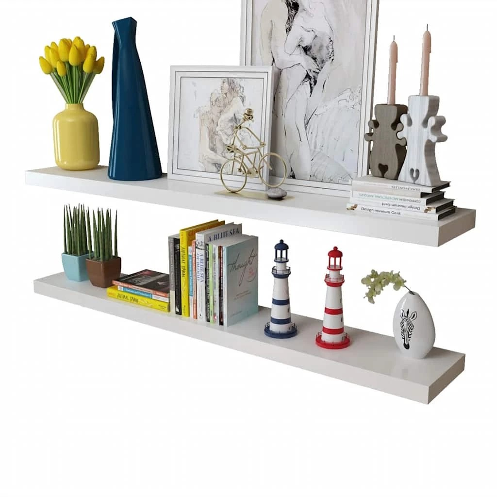 4 vidaXL Wall shelf Wall mounting - White, 4 of 5